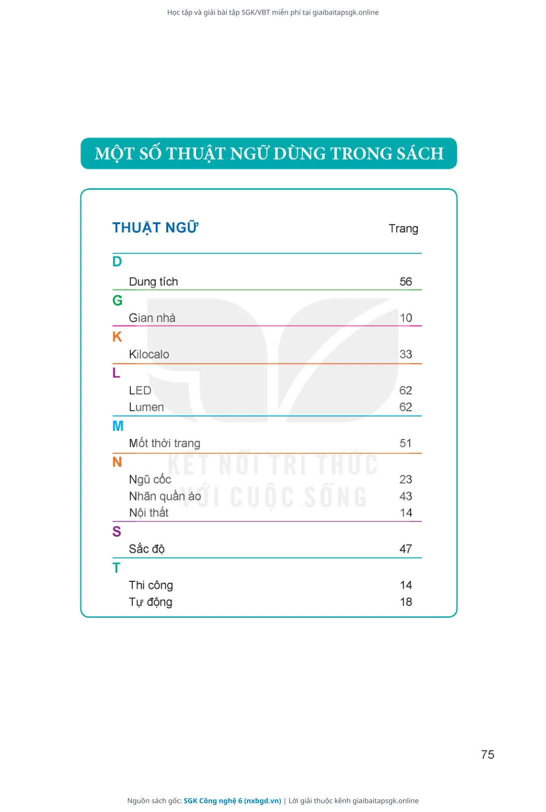 Trang 76 sách giáo khoa SGK Công nghệ 6 thu nhỏ