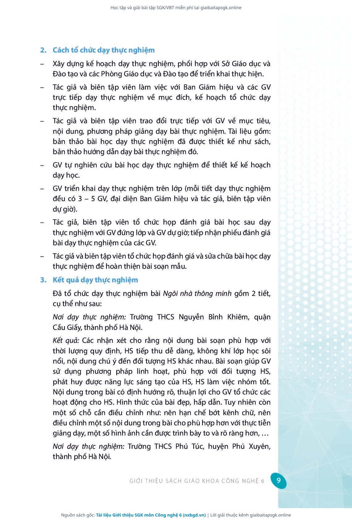 Trang 10 sách giáo khoa Tài liệu Giới thiệu SGK môn Công nghệ 6 thu nhỏ