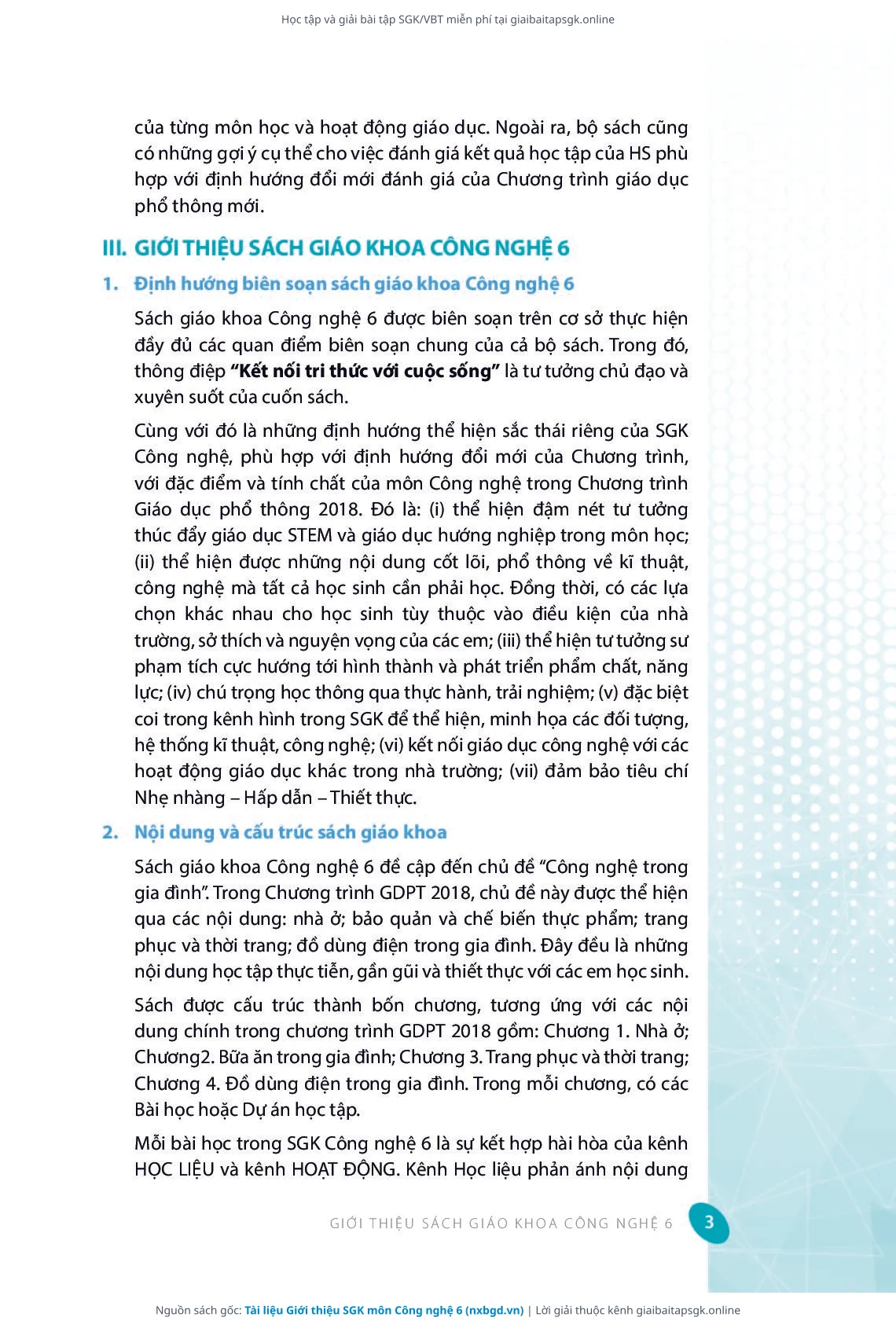 Trang 4 sách giáo khoa Tài liệu Giới thiệu SGK môn Công nghệ 6 thu nhỏ