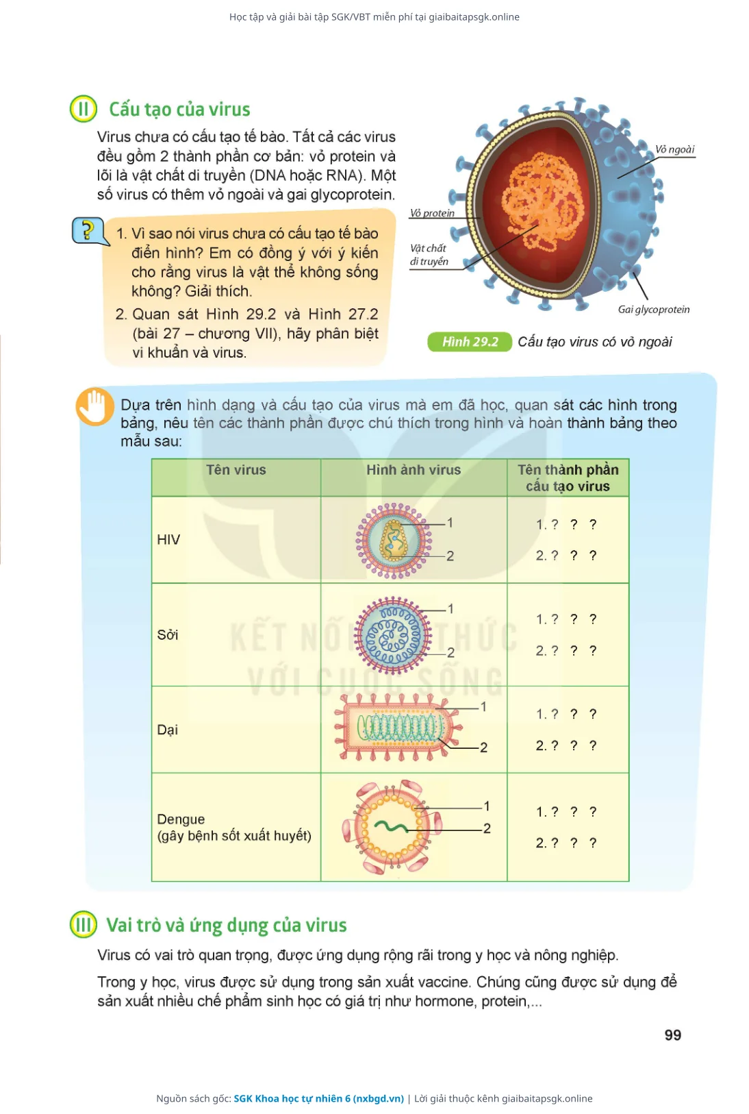 Trang 100 sách giáo khoa SGK Khoa học tự nhiên 6 thu nhỏ