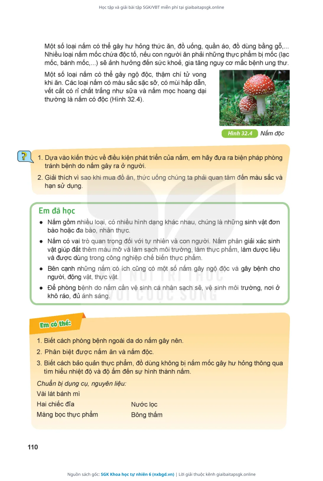Trang 111 sách giáo khoa SGK Khoa học tự nhiên 6 thu nhỏ