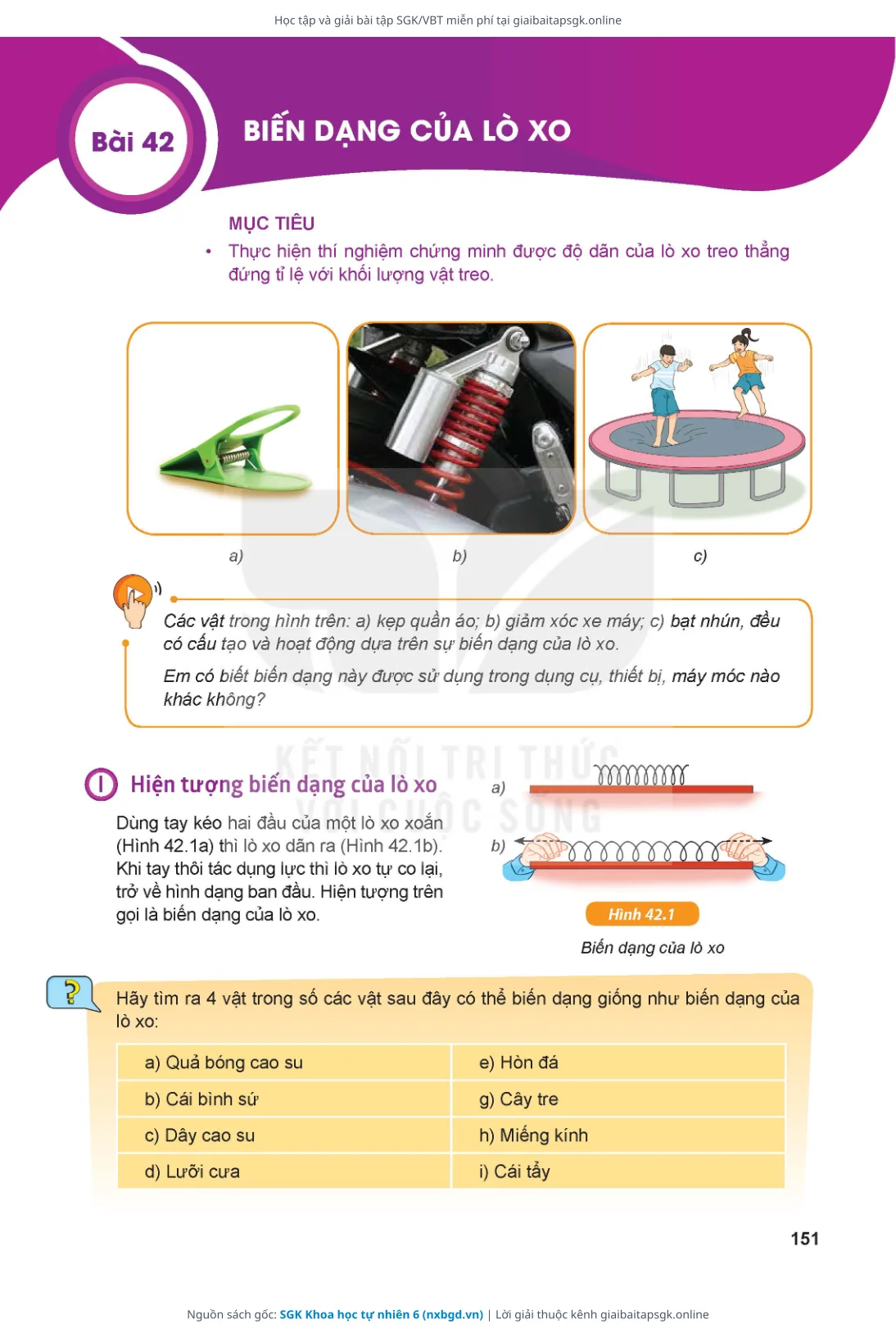 Trang 152 sách giáo khoa SGK Khoa học tự nhiên 6 thu nhỏ