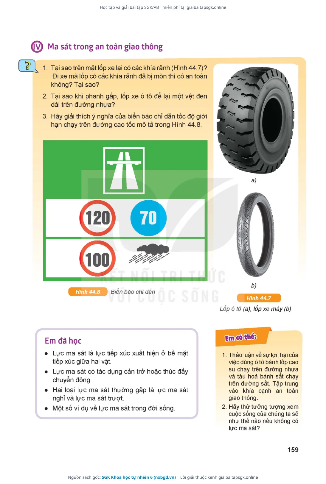 Trang 160 sách giáo khoa SGK Khoa học tự nhiên 6 thu nhỏ