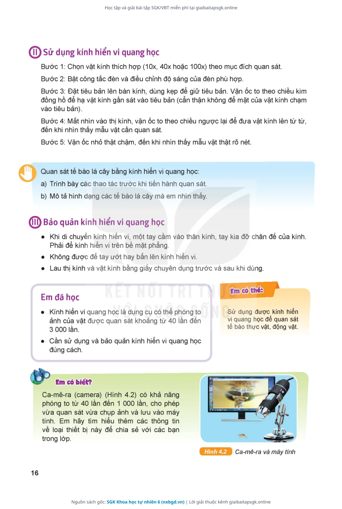Trang 17 sách giáo khoa SGK Khoa học tự nhiên 6 thu nhỏ