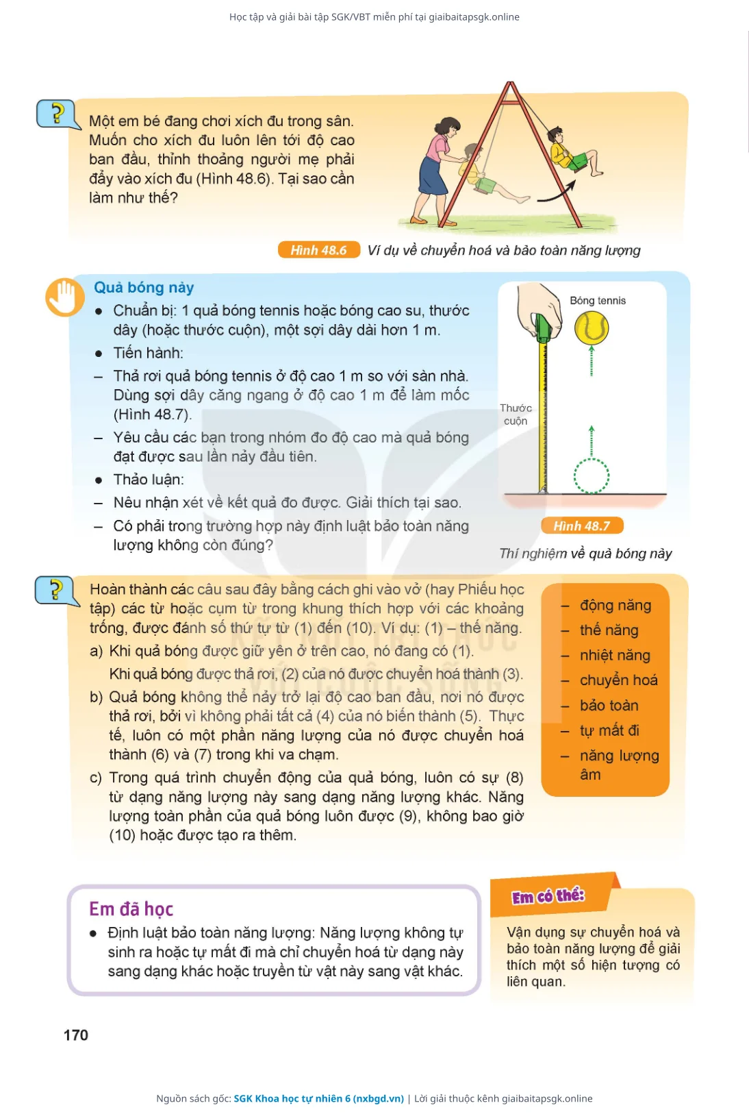 Trang 171 sách giáo khoa SGK Khoa học tự nhiên 6 thu nhỏ