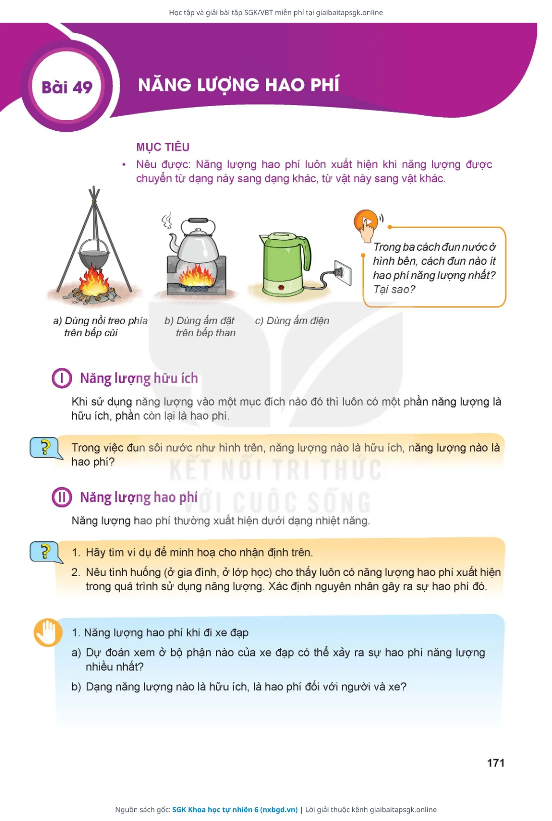 Trang 172 sách giáo khoa SGK Khoa học tự nhiên 6 thu nhỏ