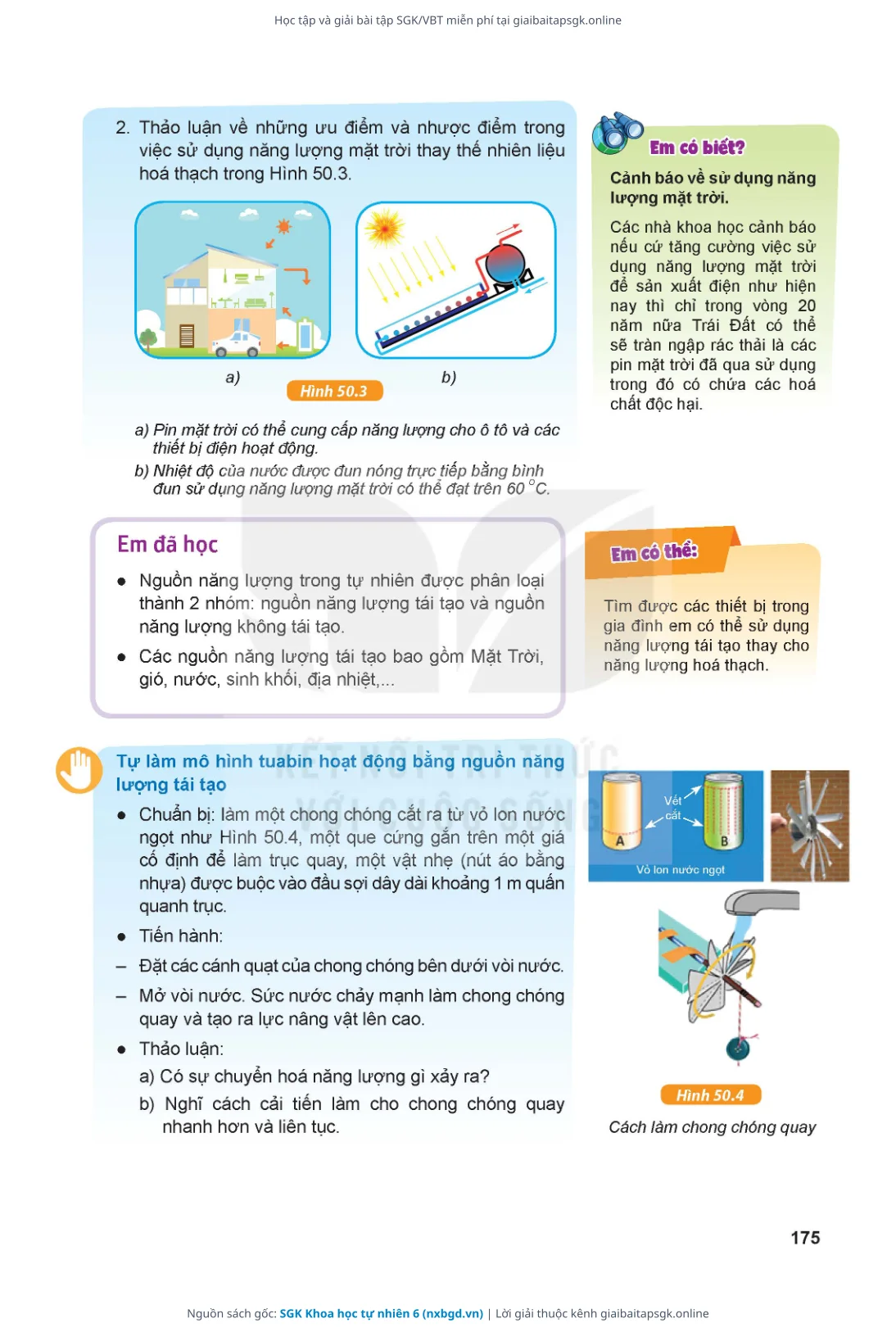 Trang 176 sách giáo khoa SGK Khoa học tự nhiên 6 thu nhỏ