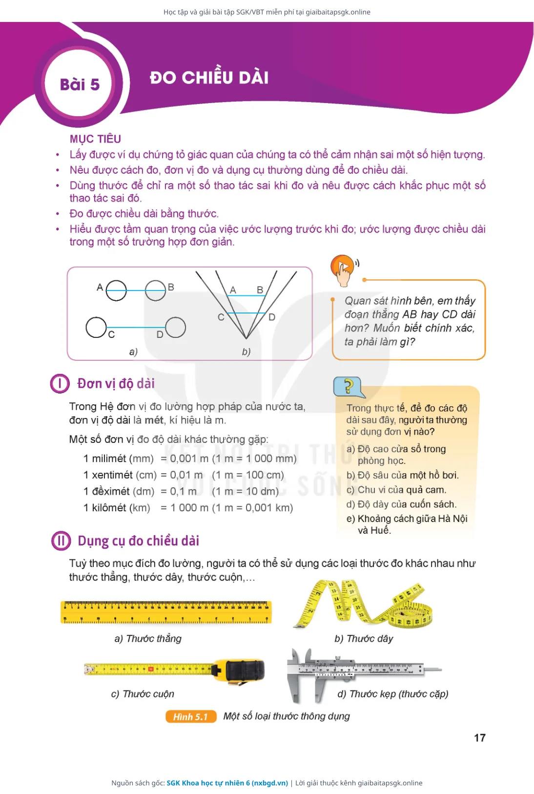 Trang 18 sách giáo khoa SGK Khoa học tự nhiên 6 thu nhỏ