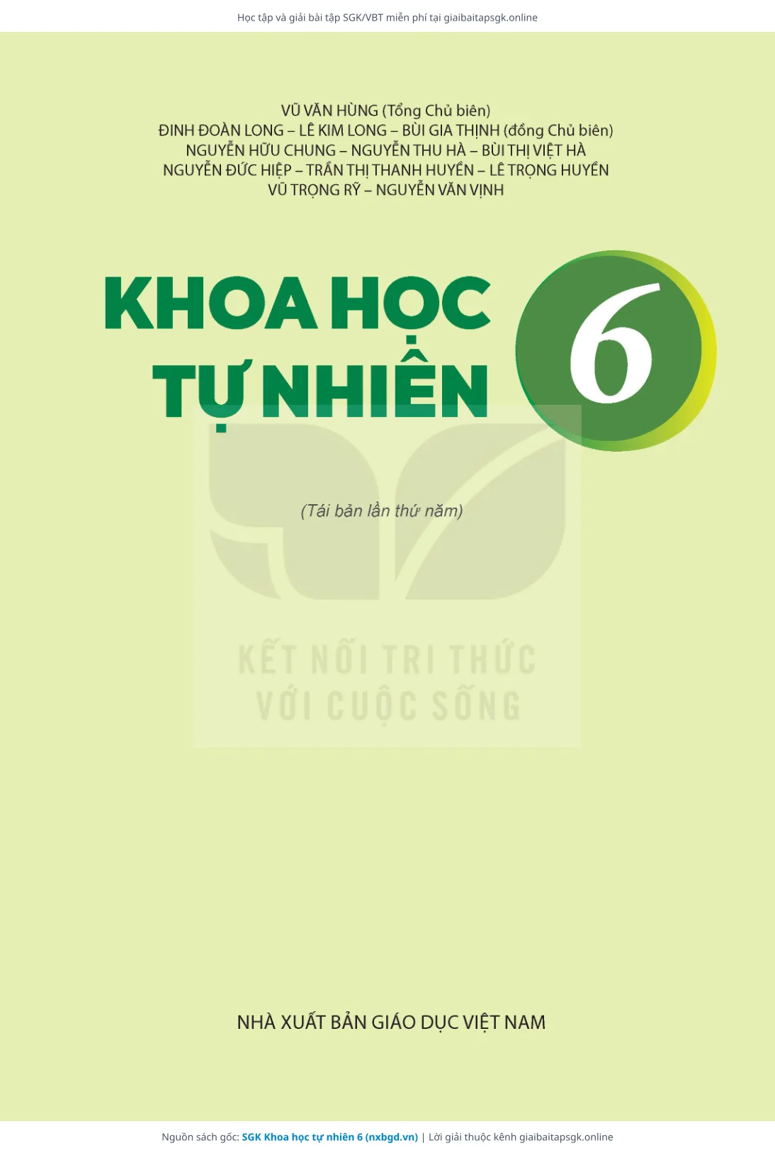 Trang 2 sách giáo khoa SGK Khoa học tự nhiên 6 thu nhỏ