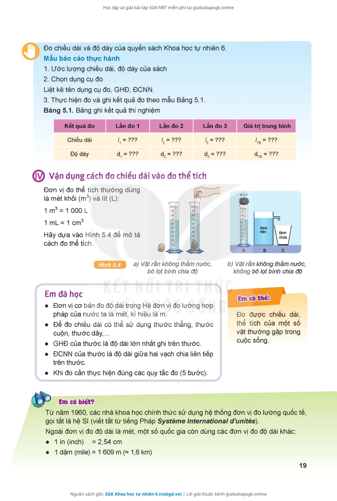 Trang 20 sách giáo khoa SGK Khoa học tự nhiên 6 thu nhỏ