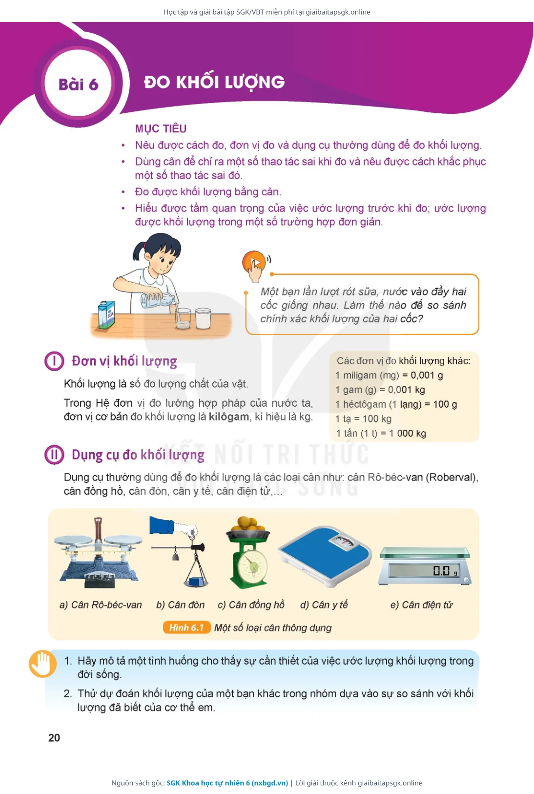Trang 21 sách giáo khoa SGK Khoa học tự nhiên 6 thu nhỏ