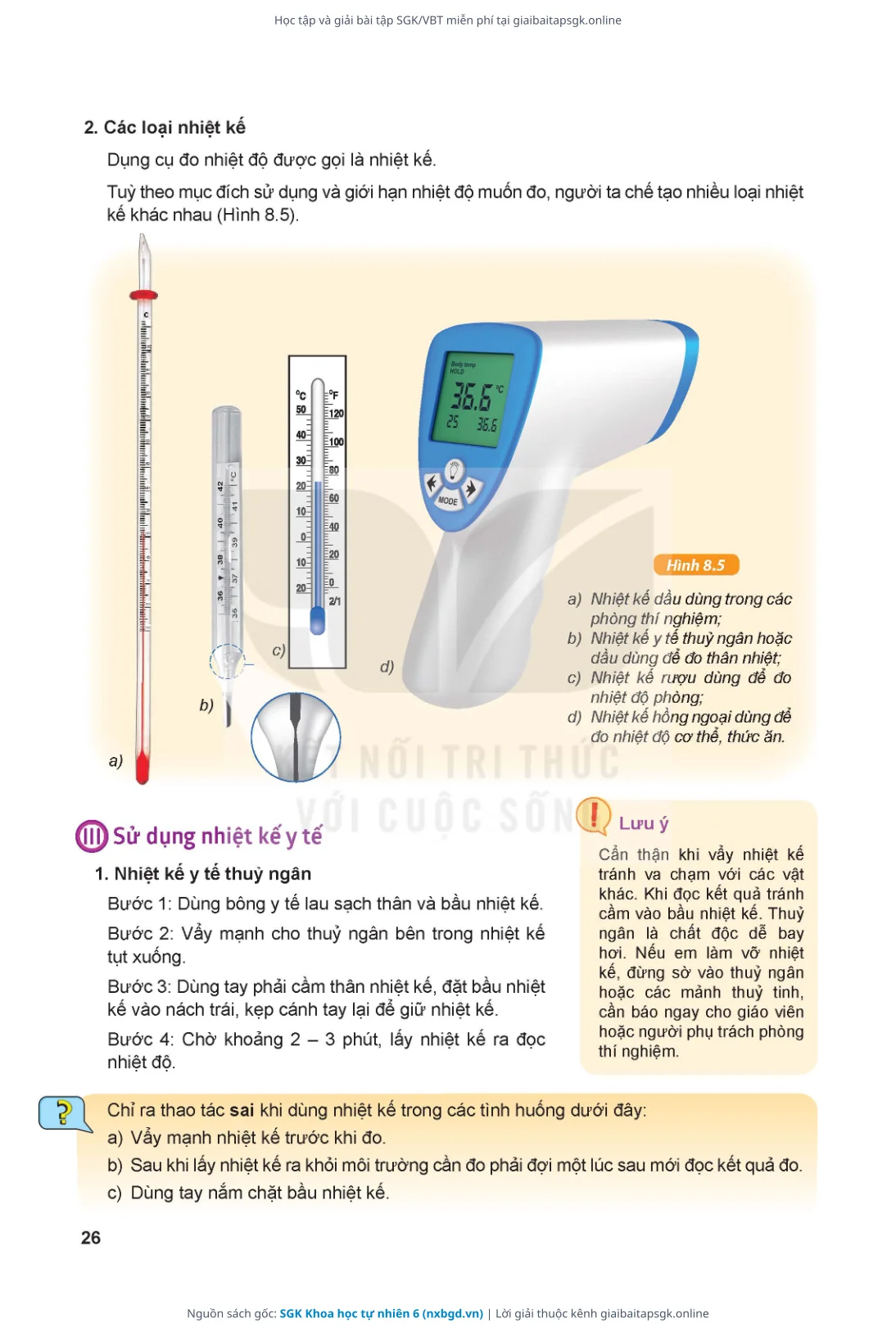 Trang 27 sách giáo khoa SGK Khoa học tự nhiên 6 thu nhỏ