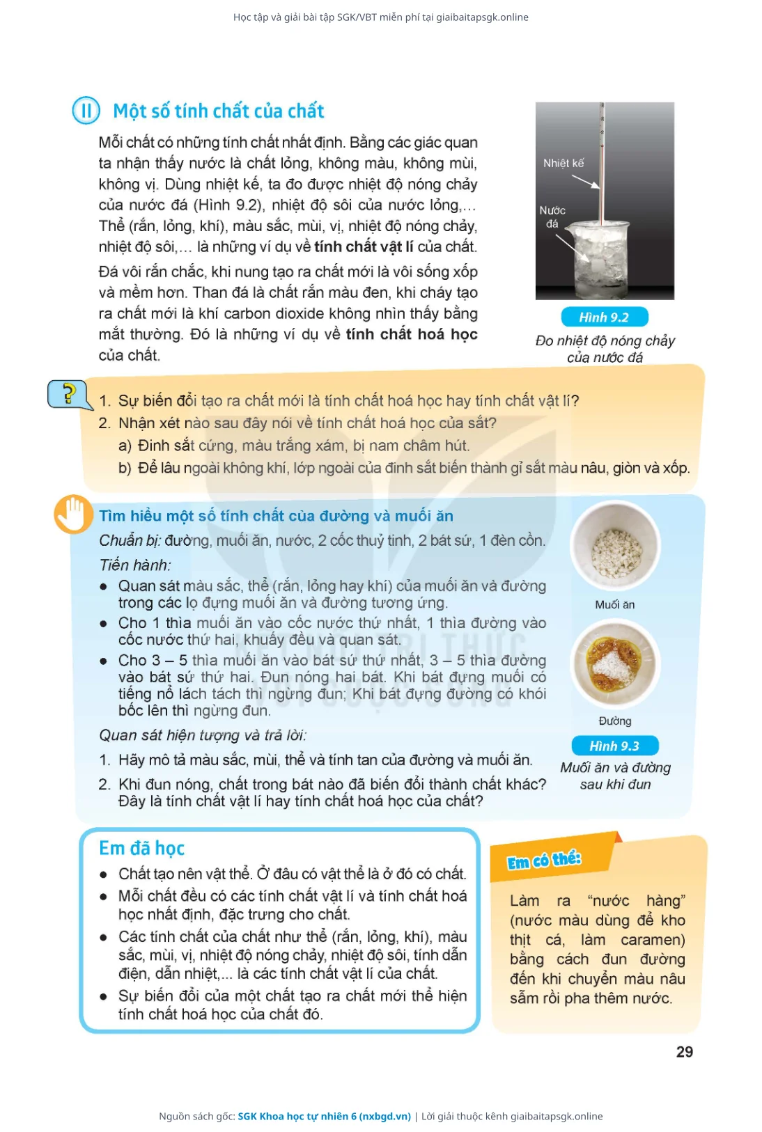Trang 30 sách giáo khoa SGK Khoa học tự nhiên 6 thu nhỏ