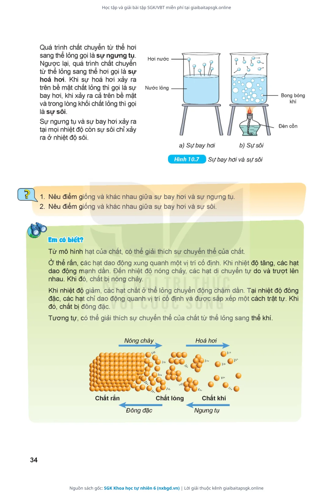 Trang 35 sách giáo khoa SGK Khoa học tự nhiên 6 thu nhỏ