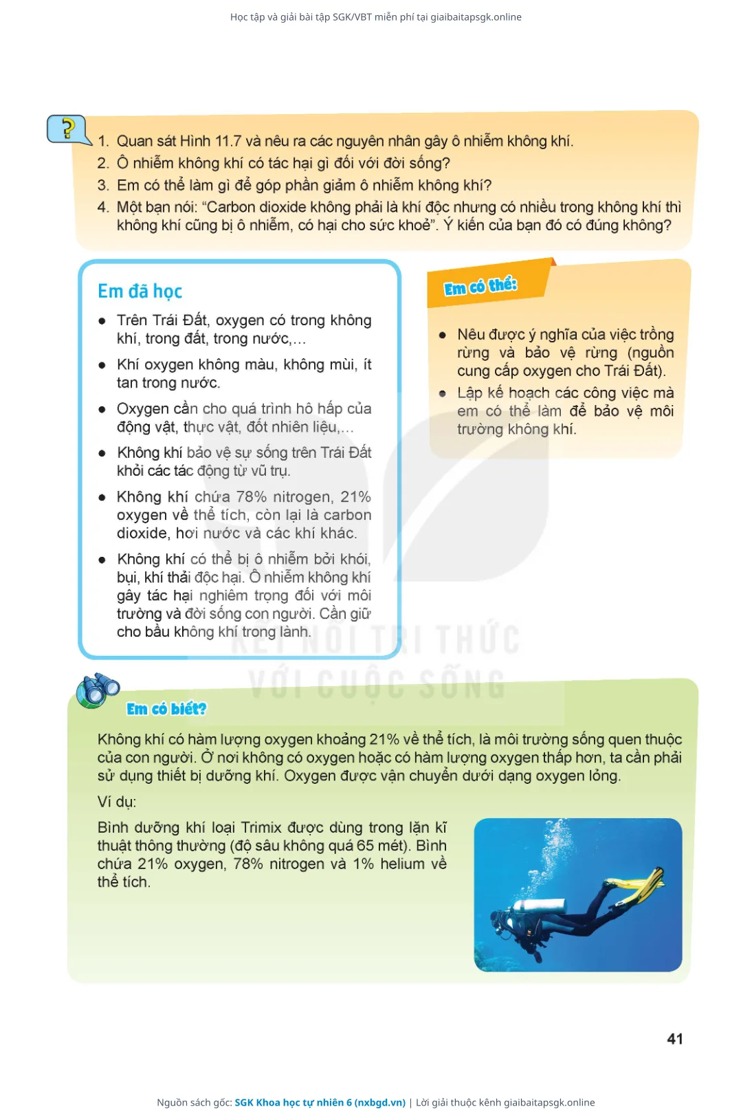 Trang 42 sách giáo khoa SGK Khoa học tự nhiên 6 thu nhỏ