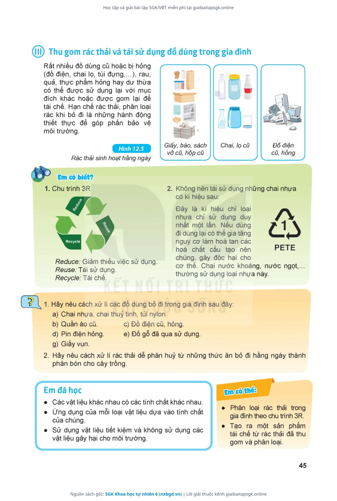 Trang 46 sách giáo khoa SGK Khoa học tự nhiên 6 thu nhỏ