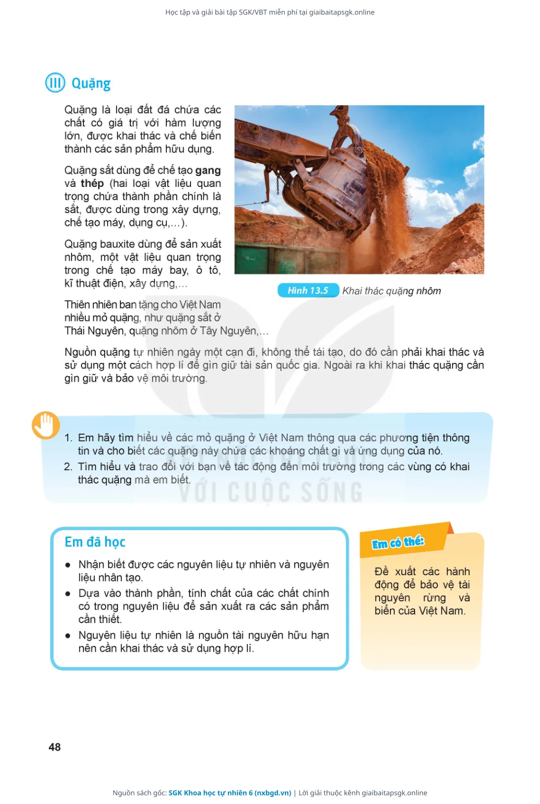 Trang 49 sách giáo khoa SGK Khoa học tự nhiên 6 thu nhỏ