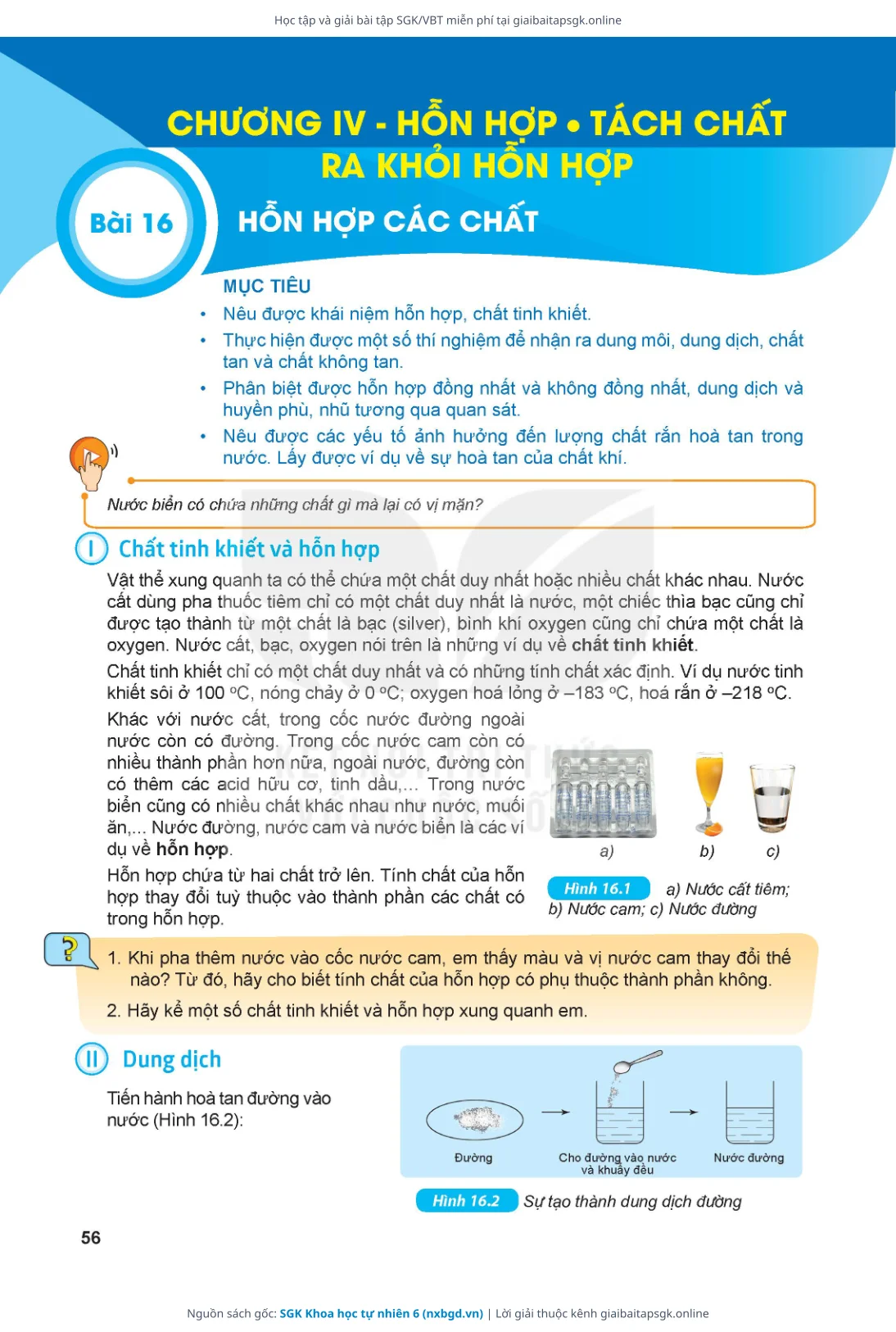 Trang 57 sách giáo khoa SGK Khoa học tự nhiên 6 thu nhỏ