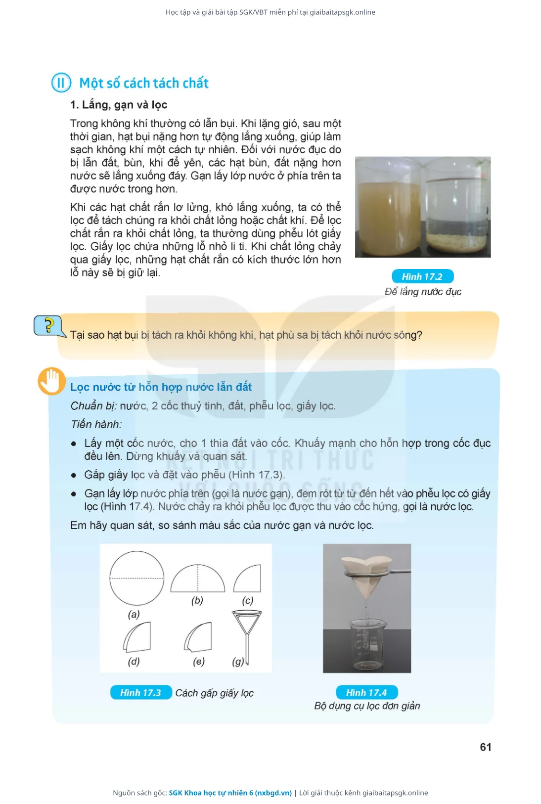 Trang 62 sách giáo khoa SGK Khoa học tự nhiên 6 thu nhỏ