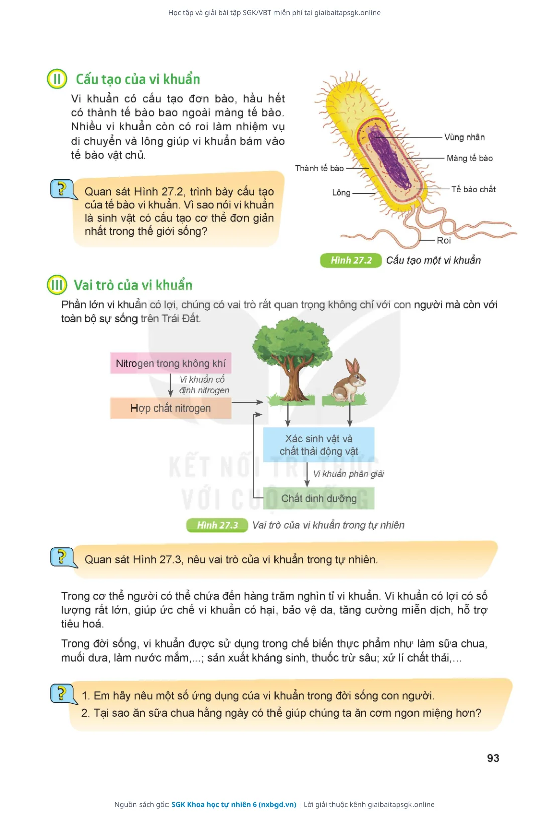 Trang 94 sách giáo khoa SGK Khoa học tự nhiên 6 thu nhỏ