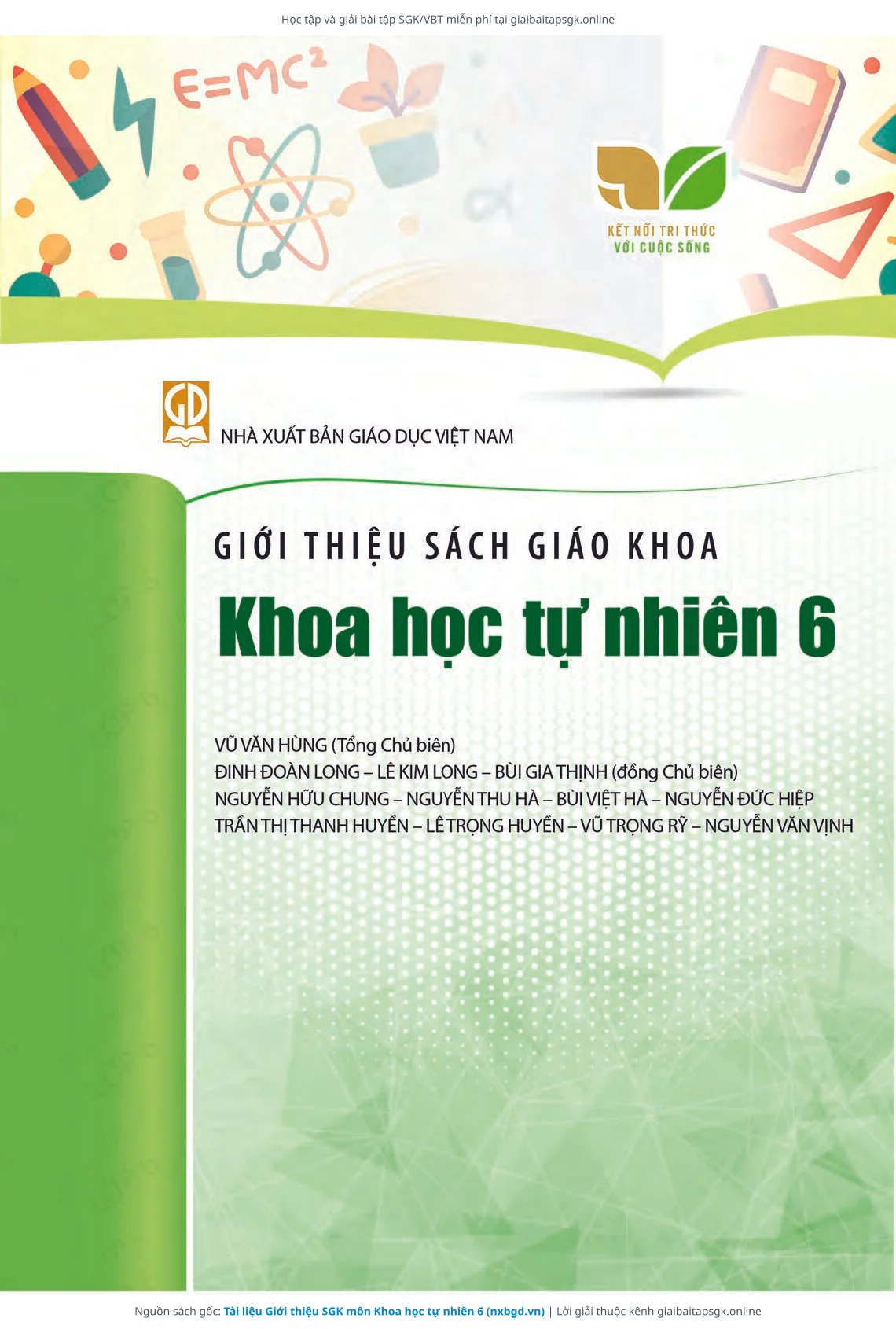 Trang 1 sách giáo khoa Tài liệu Giới thiệu SGK môn Khoa học tự nhiên 6 bản chuẩn