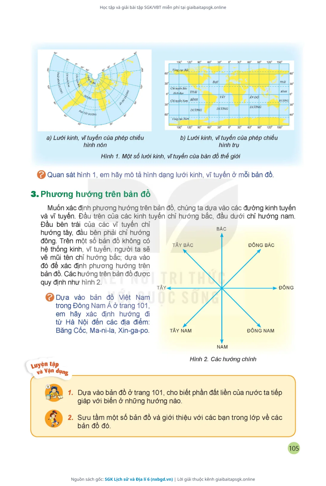 Trang 106 sách giáo khoa SGK Lịch sử và Địa lí 6 bản chuẩn