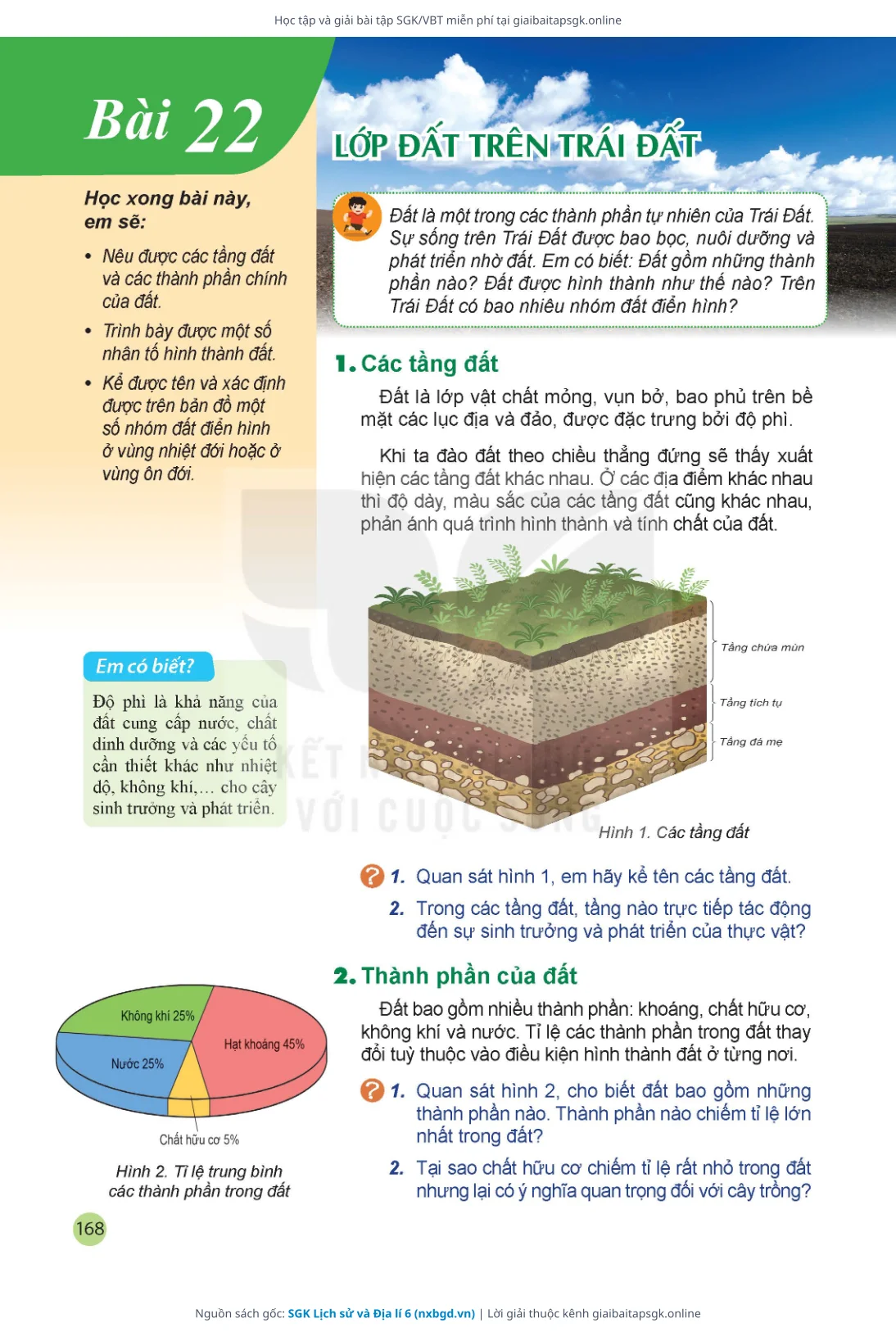 Trang 169 sách giáo khoa SGK Lịch sử và Địa lí 6 bản chuẩn