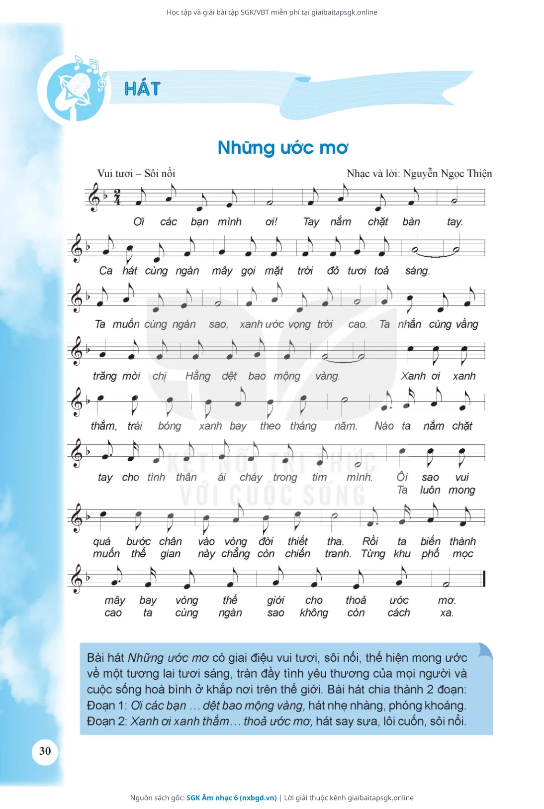 Trang 31 sách giáo khoa SGK Âm nhạc 6 thu nhỏ
