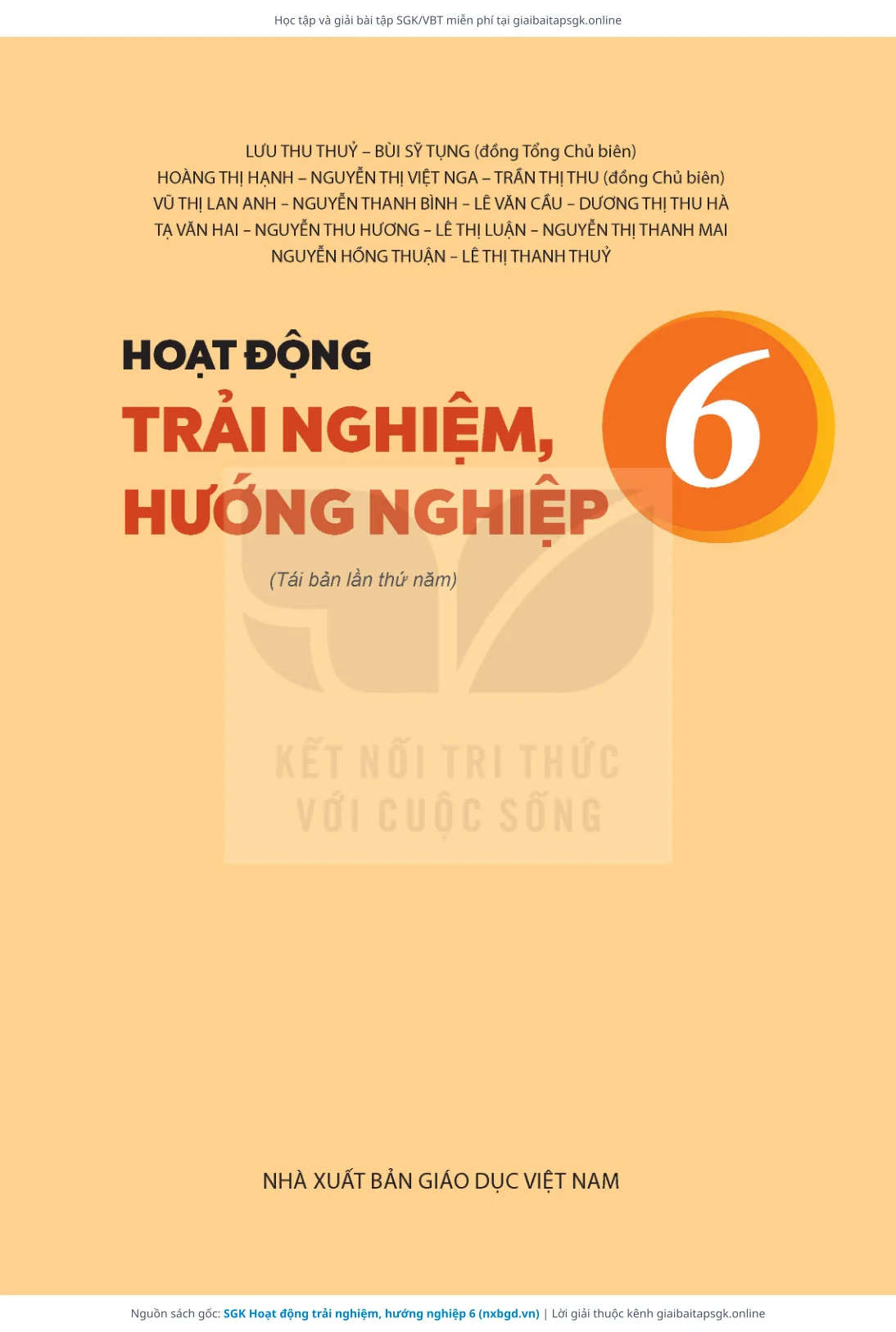 Trang 2 sách giáo khoa SGK Hoạt động trải nghiệm, hướng nghiệp 6 thu nhỏ
