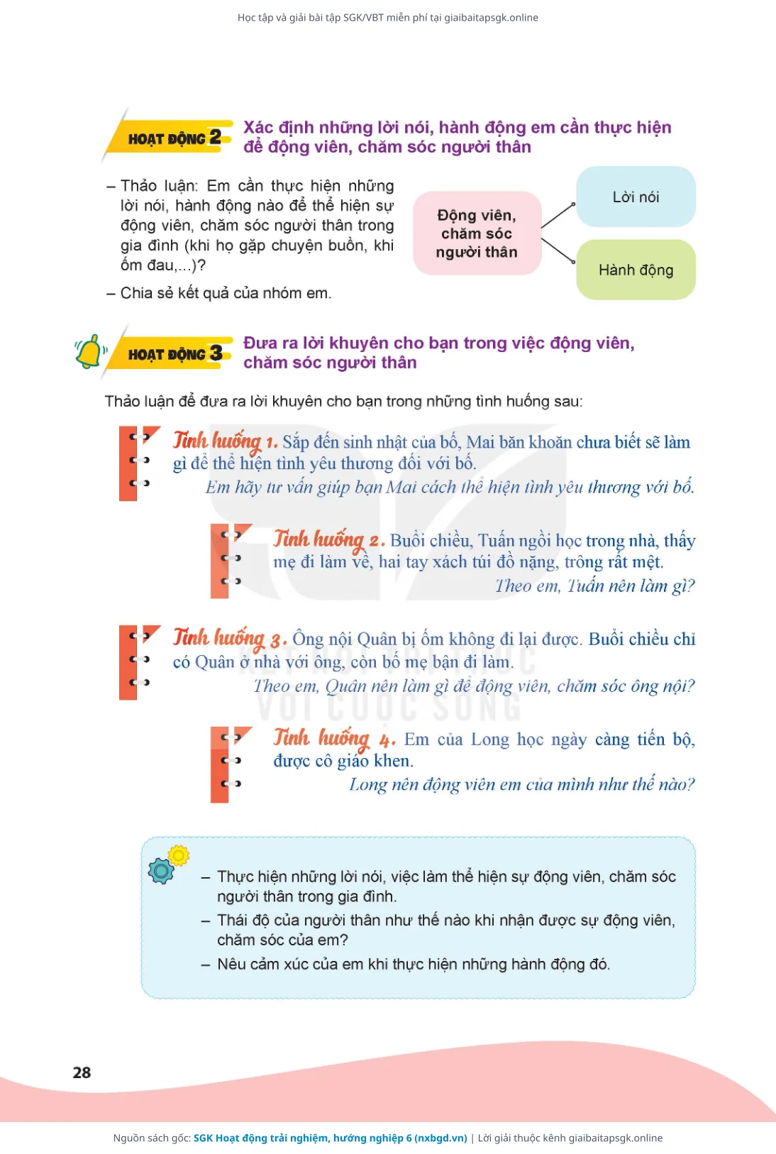Trang 29 sách giáo khoa SGK Hoạt động trải nghiệm, hướng nghiệp 6 thu nhỏ