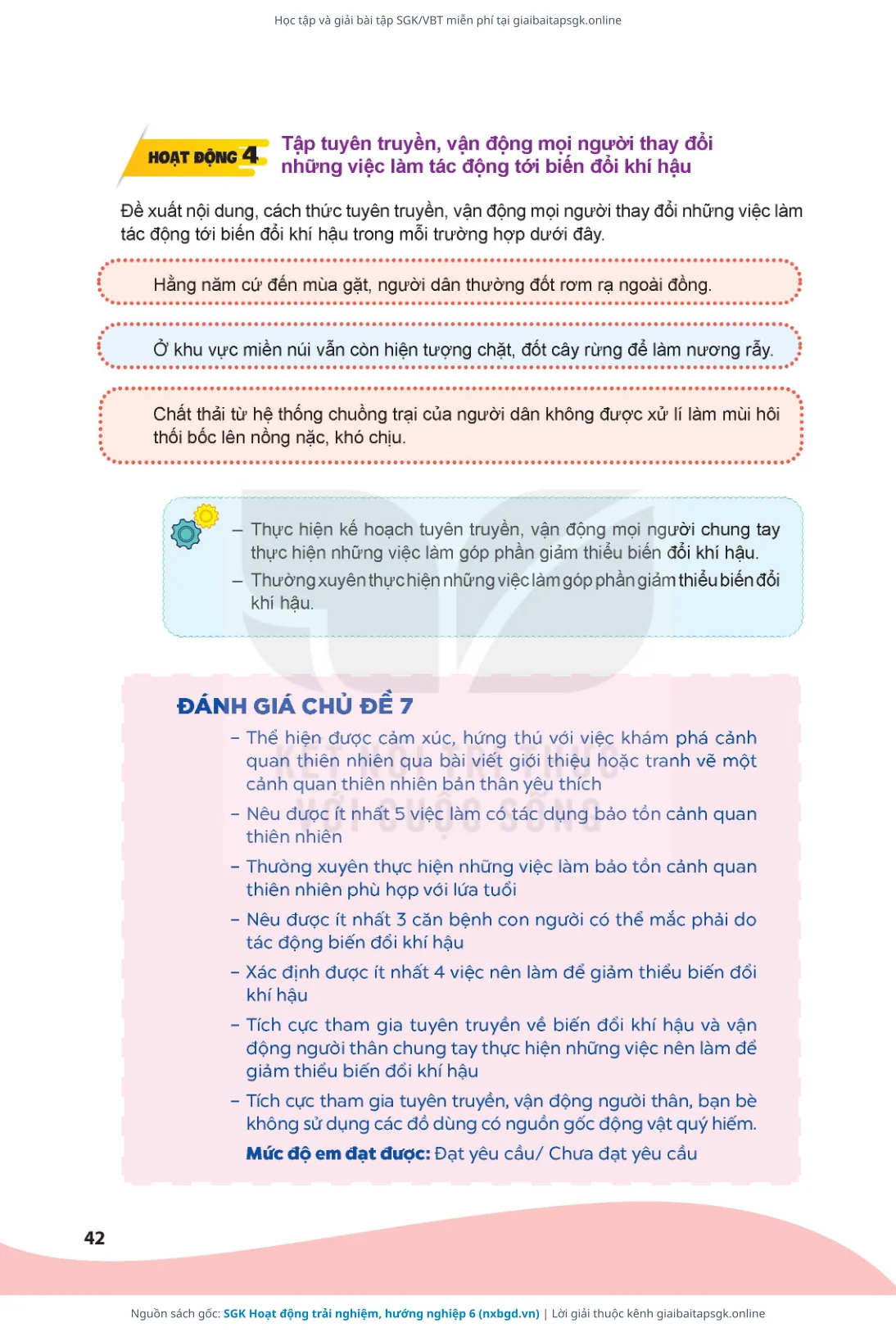 Trang 43 sách giáo khoa SGK Hoạt động trải nghiệm, hướng nghiệp 6 thu nhỏ