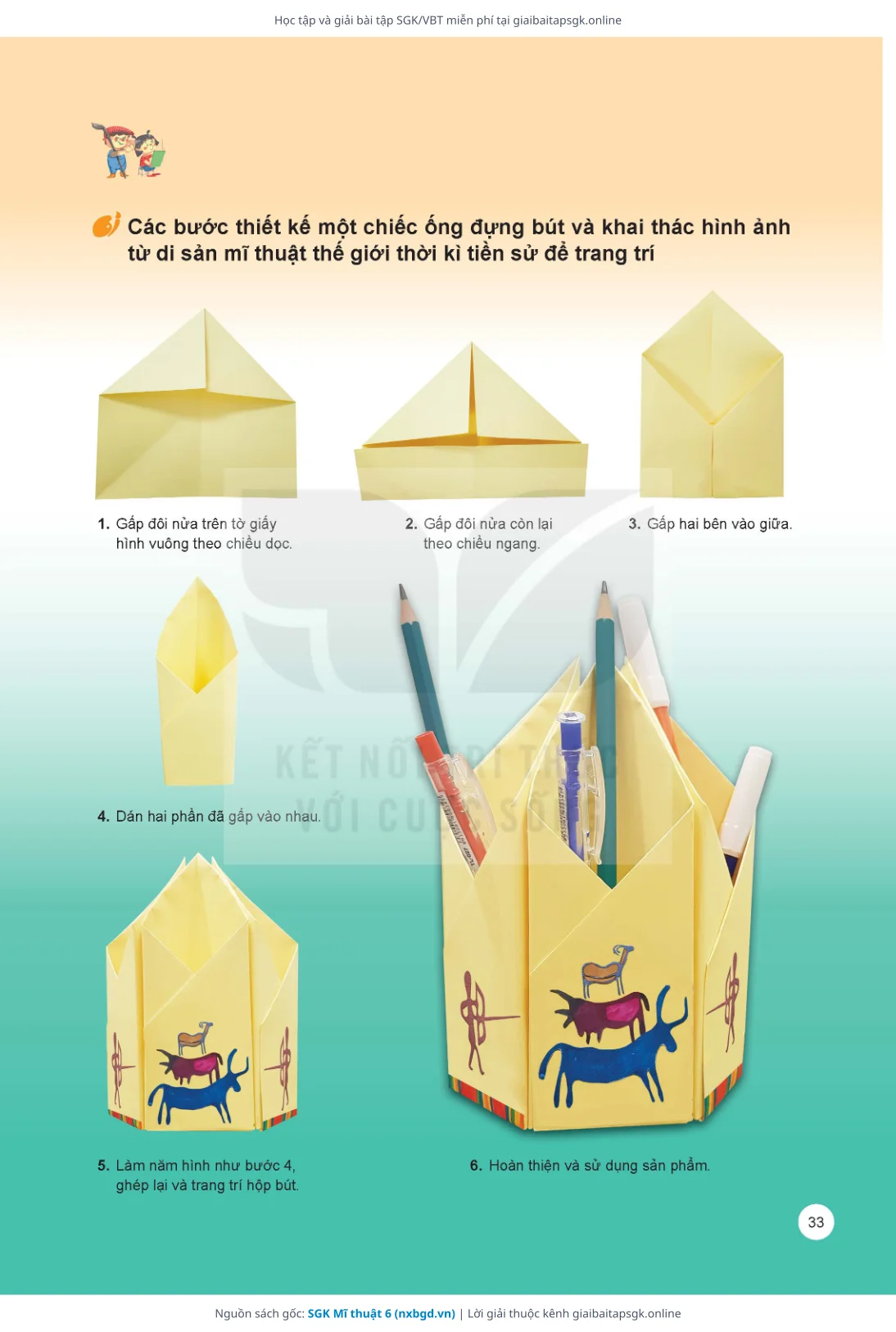 Trang 34 sách giáo khoa SGK Mĩ thuật 6 thu nhỏ