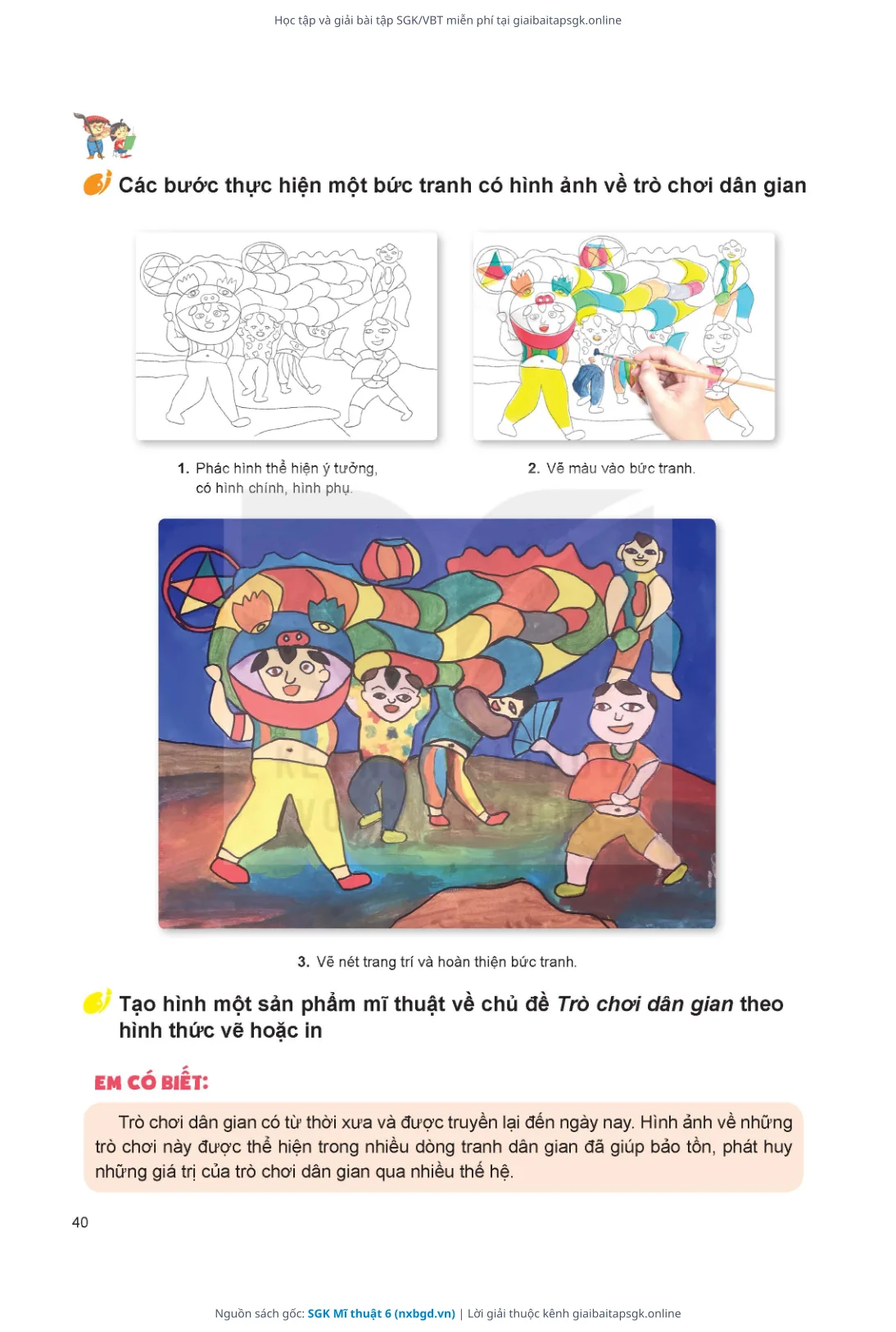 Trang 41 sách giáo khoa SGK Mĩ thuật 6 thu nhỏ