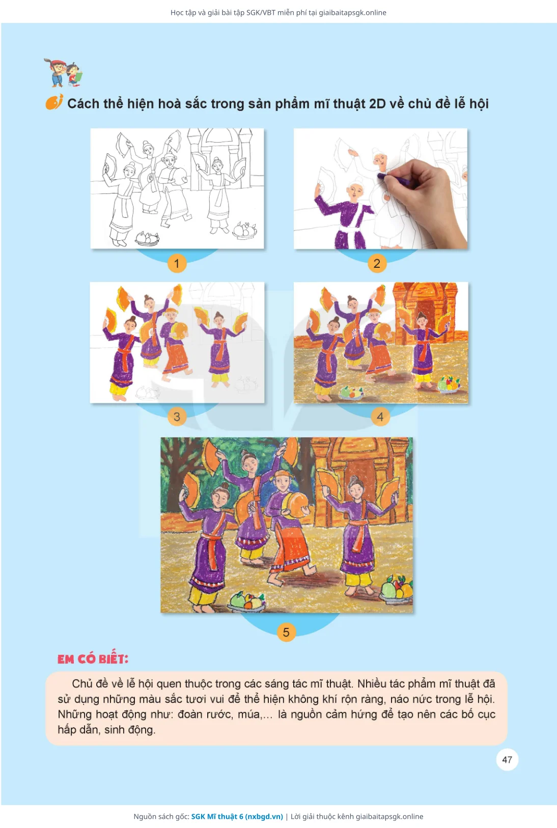 Trang 48 sách giáo khoa SGK Mĩ thuật 6 thu nhỏ