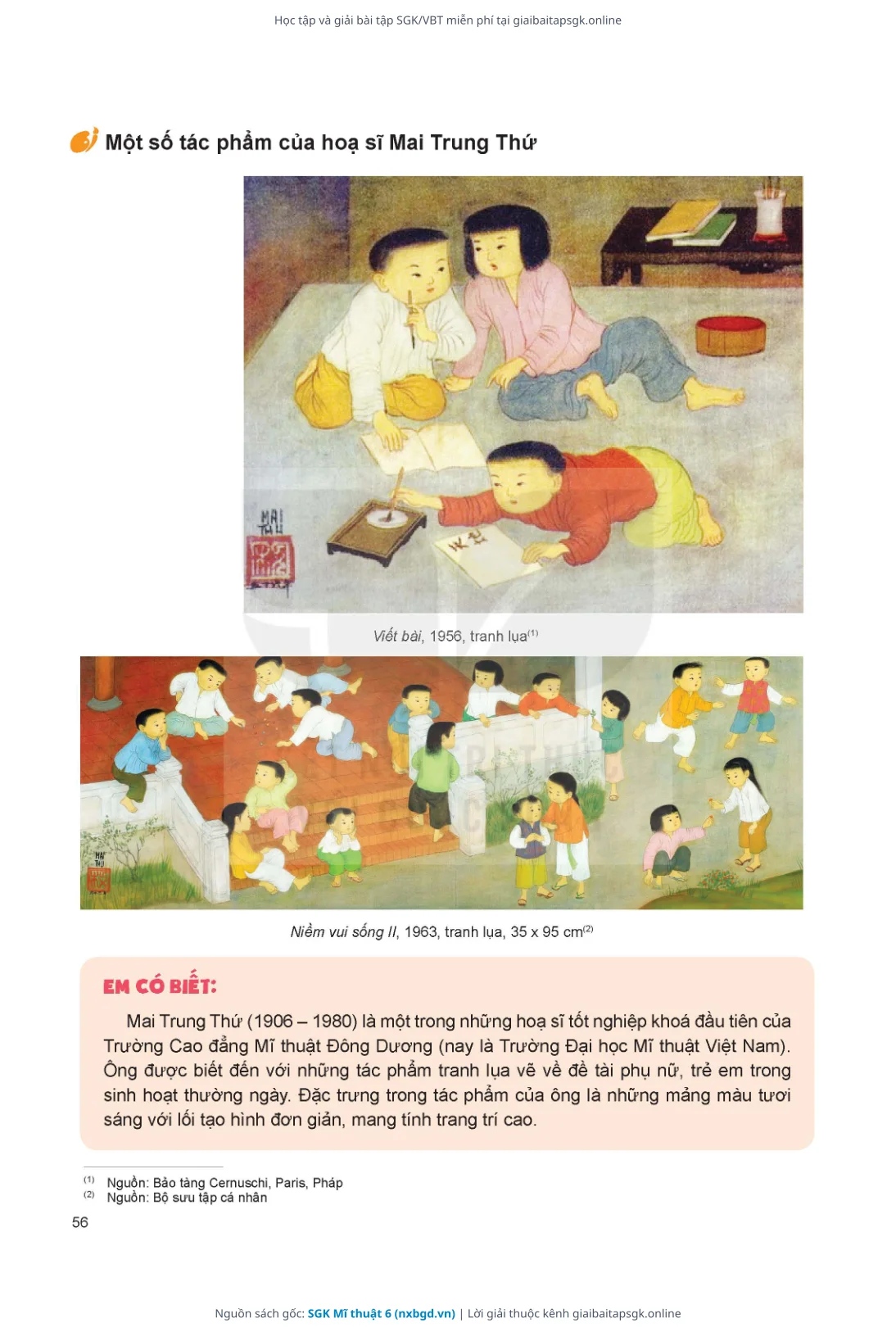 Trang 57 sách giáo khoa SGK Mĩ thuật 6 thu nhỏ