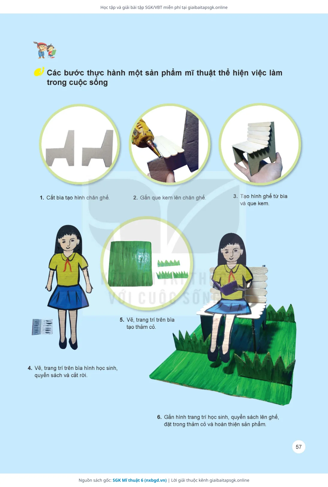 Trang 58 sách giáo khoa SGK Mĩ thuật 6 thu nhỏ