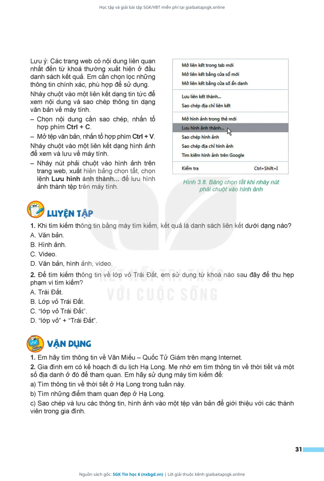 Trang 32 sách giáo khoa SGK Tin học 6 thu nhỏ