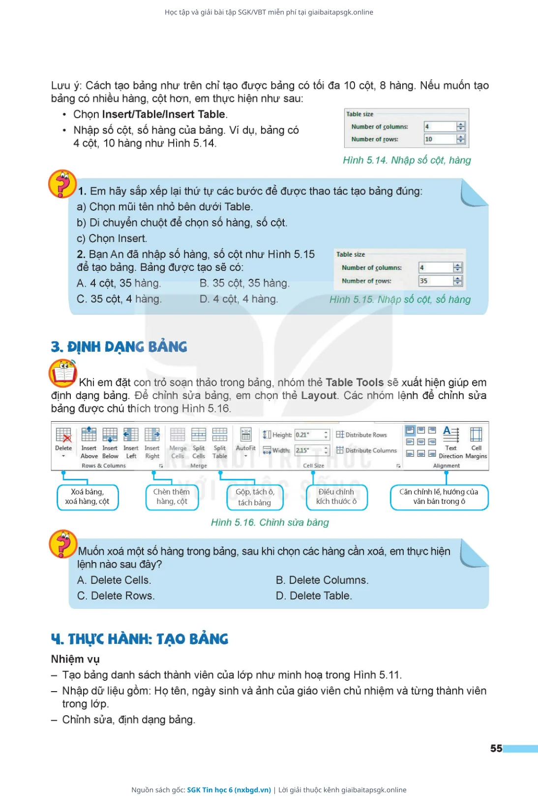 Trang 56 sách giáo khoa SGK Tin học 6 thu nhỏ