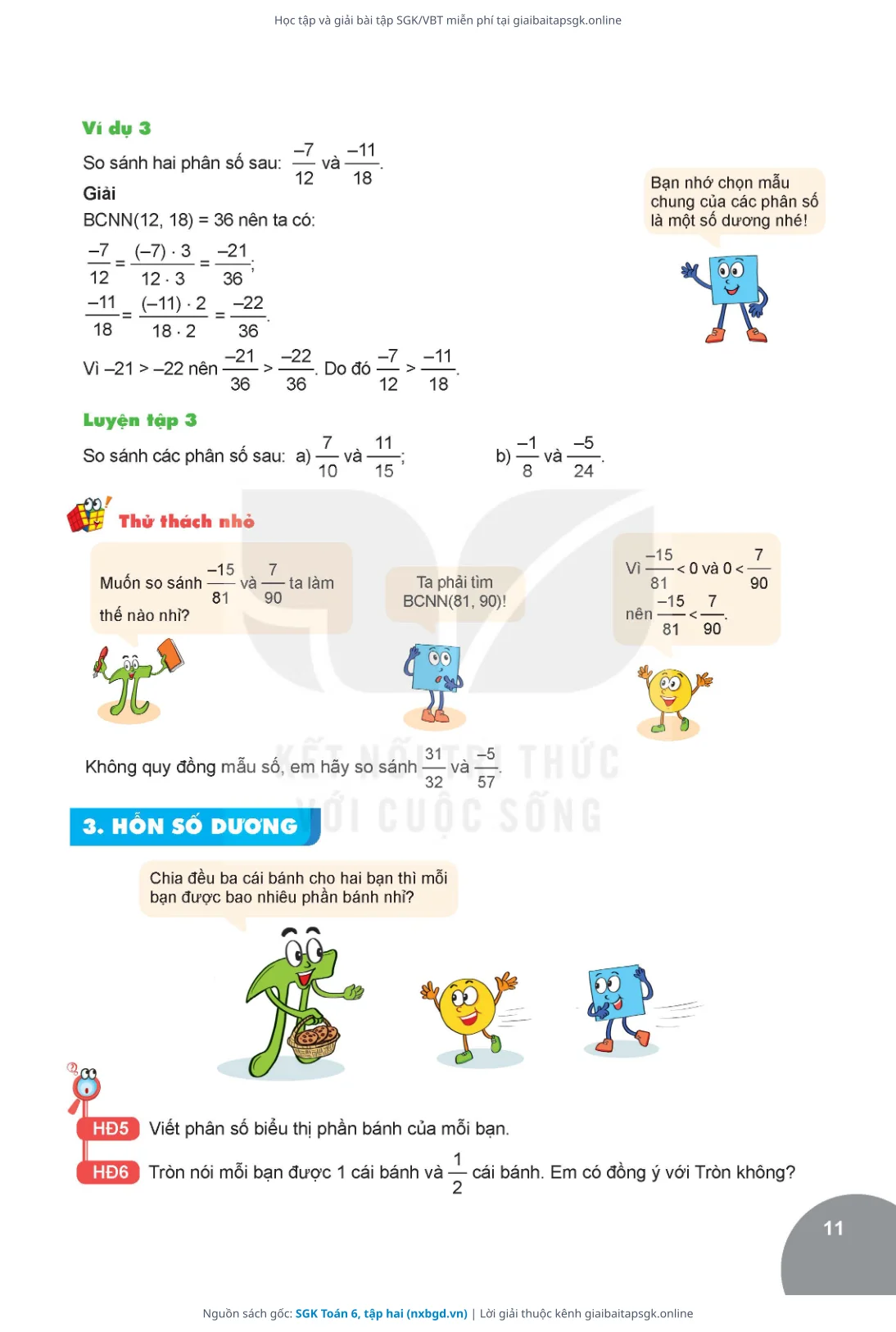 Trang 12 sách giáo khoa SGK Toán 6, tập hai thu nhỏ