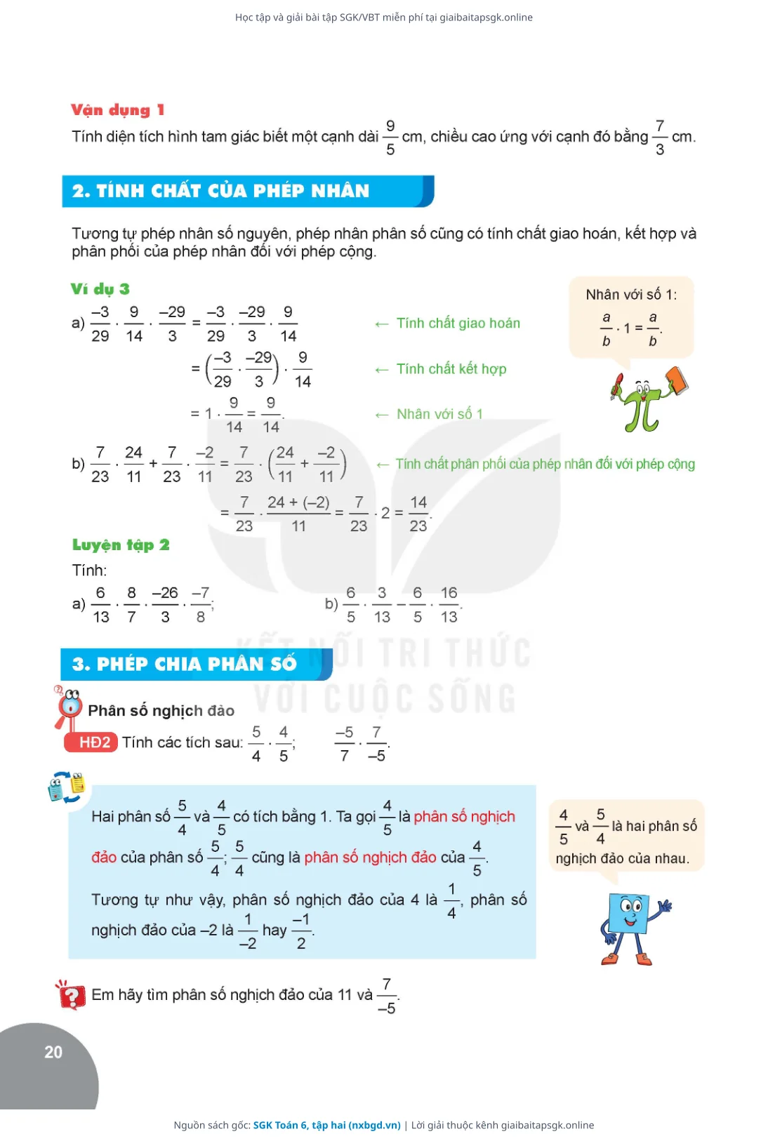 Trang 21 sách giáo khoa SGK Toán 6, tập hai thu nhỏ