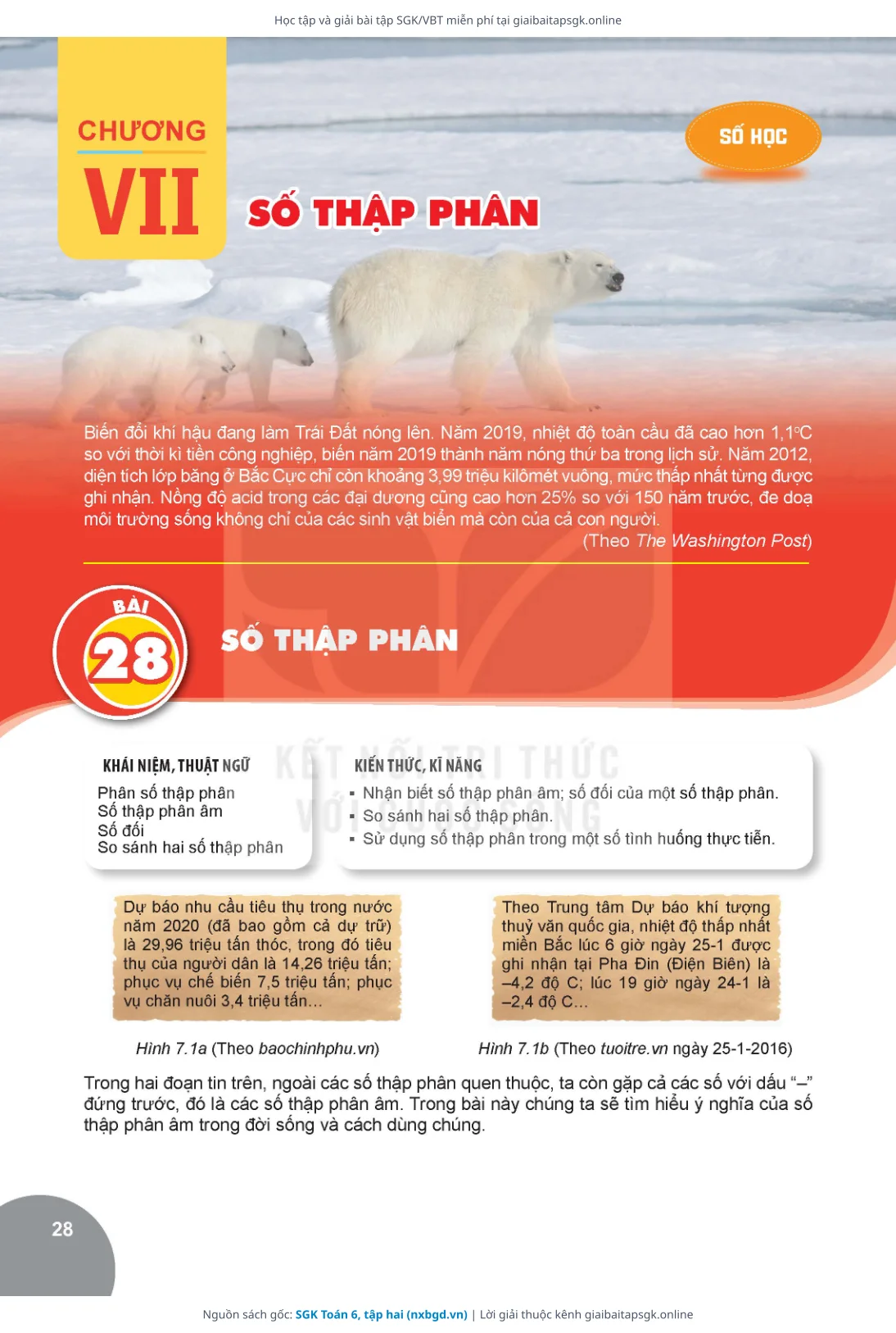 Trang 29 sách giáo khoa SGK Toán 6, tập hai thu nhỏ