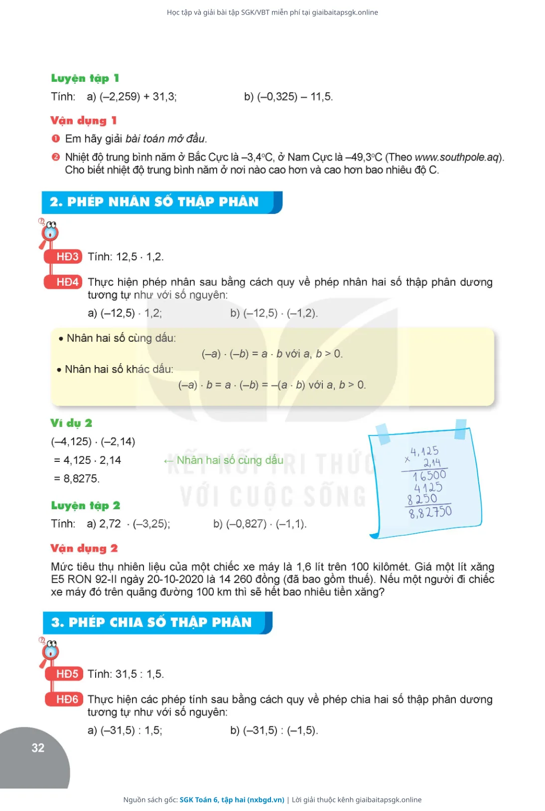 Trang 33 sách giáo khoa SGK Toán 6, tập hai thu nhỏ