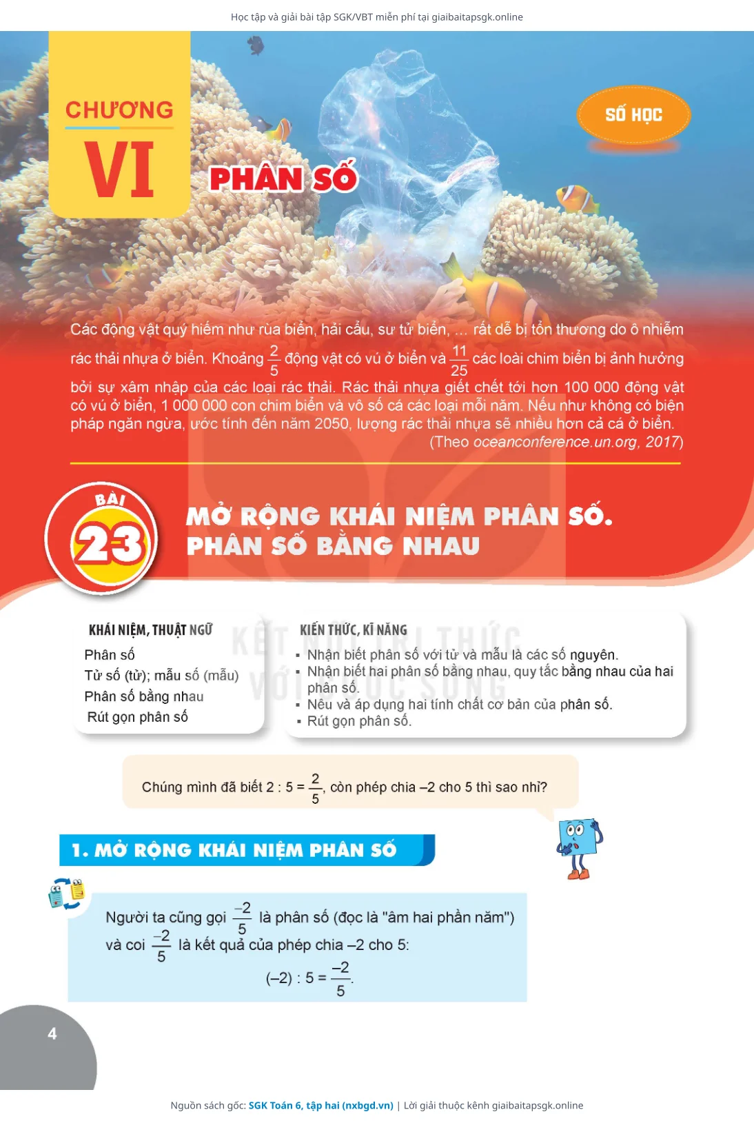 Trang 5 sách giáo khoa SGK Toán 6, tập hai thu nhỏ