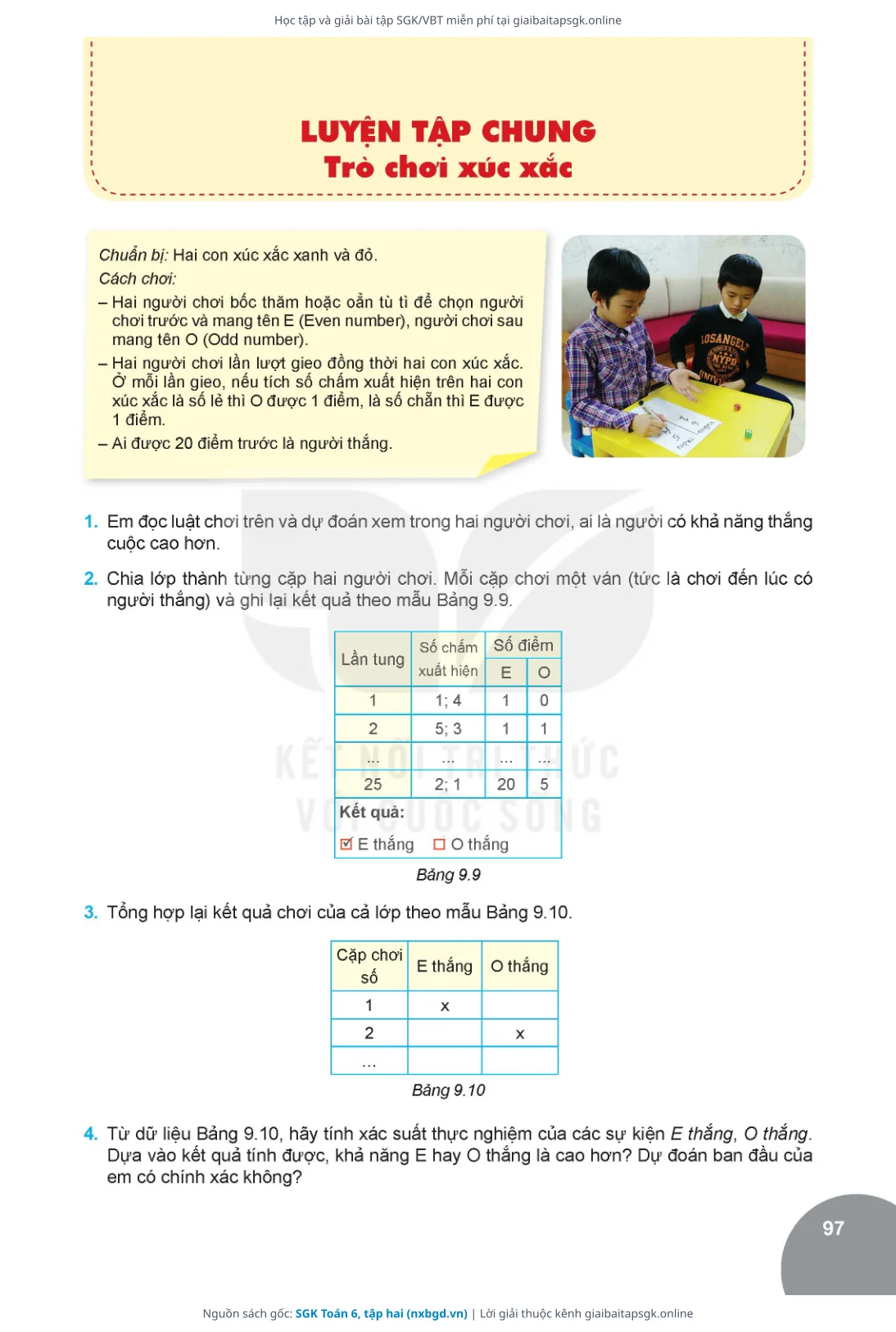 Trang 98 sách giáo khoa SGK Toán 6, tập hai thu nhỏ