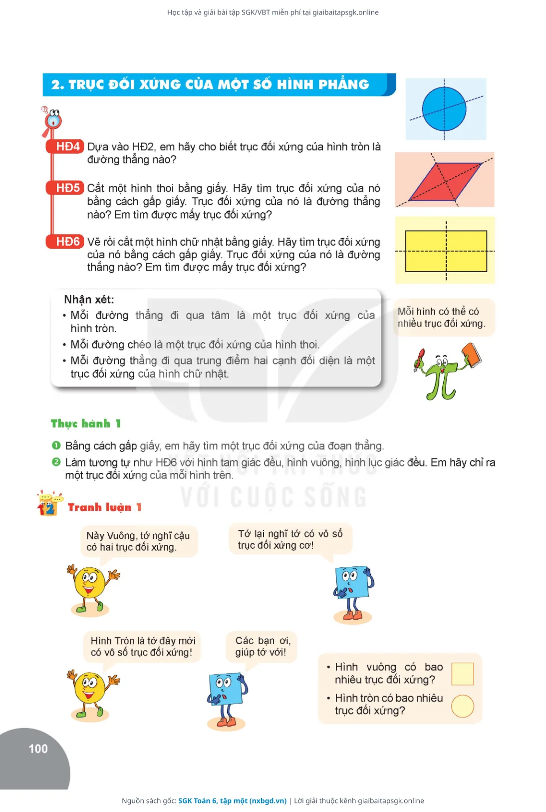 Trang 101 sách giáo khoa SGK Toán 6, tập một thu nhỏ