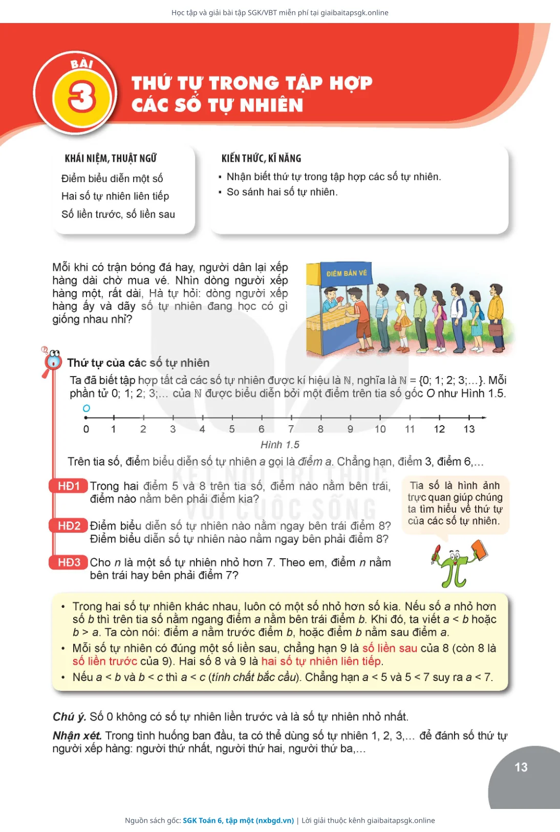 Trang 14 sách giáo khoa SGK Toán 6, tập một thu nhỏ