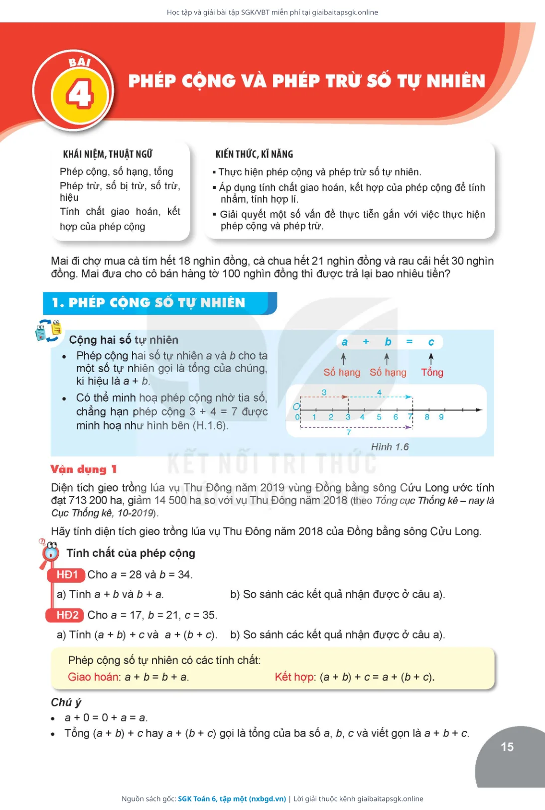 Trang 16 sách giáo khoa SGK Toán 6, tập một thu nhỏ