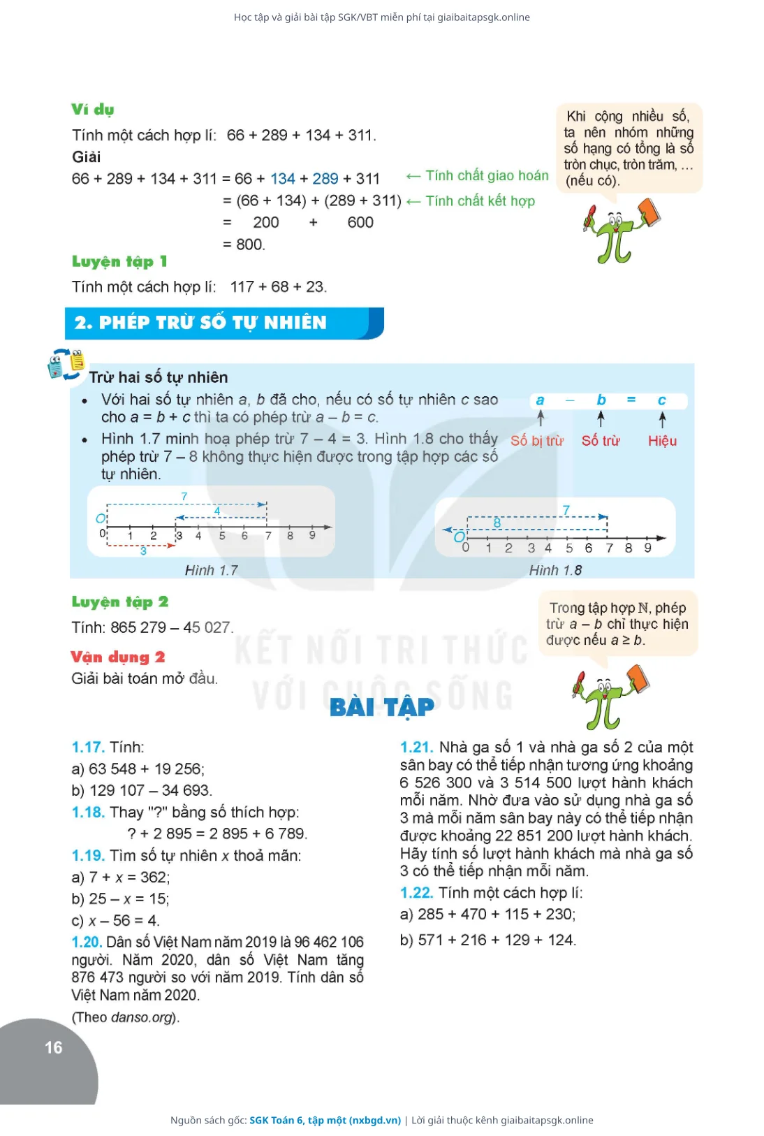 Trang 17 sách giáo khoa SGK Toán 6, tập một thu nhỏ