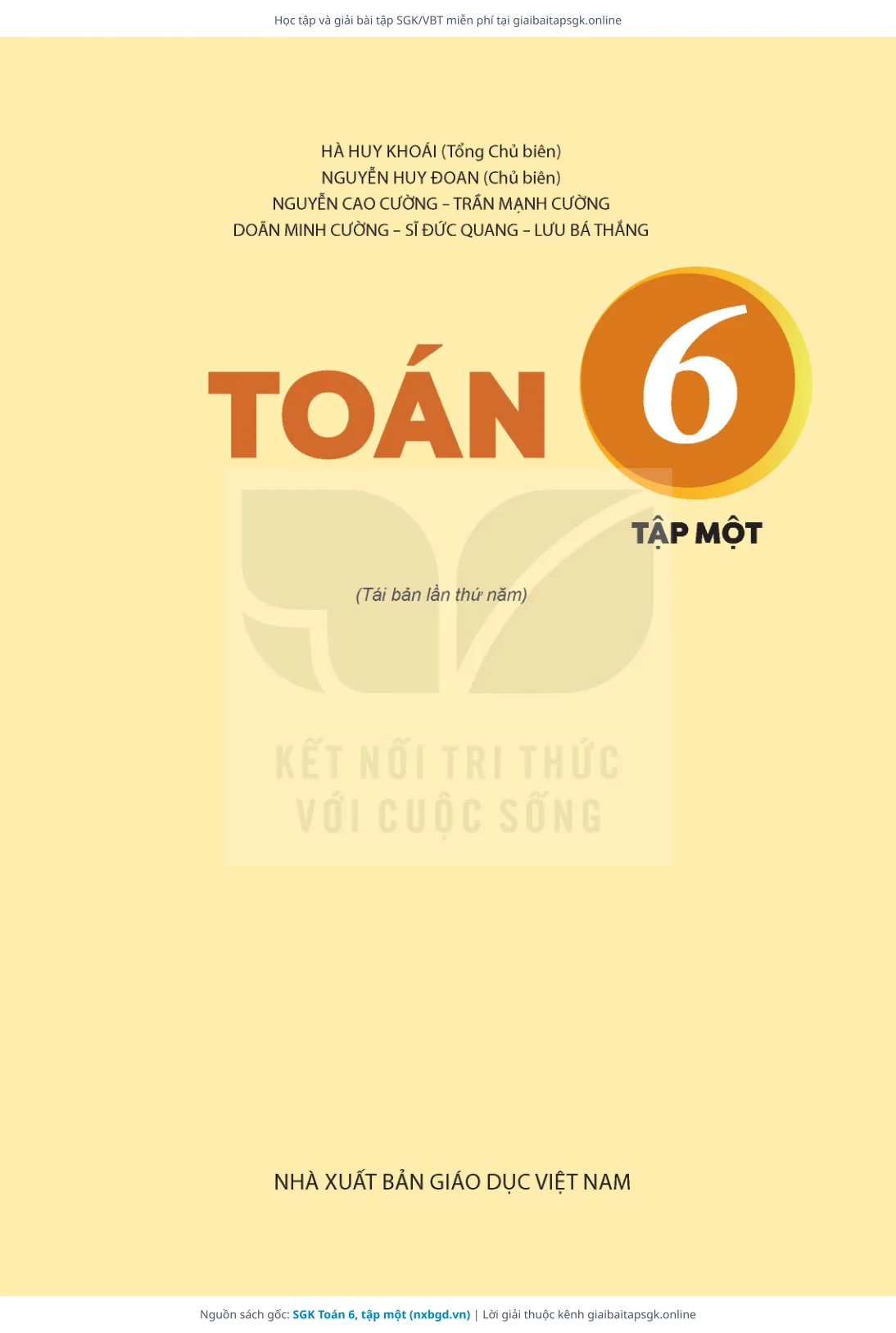 Trang 2 sách giáo khoa SGK Toán 6, tập một thu nhỏ
