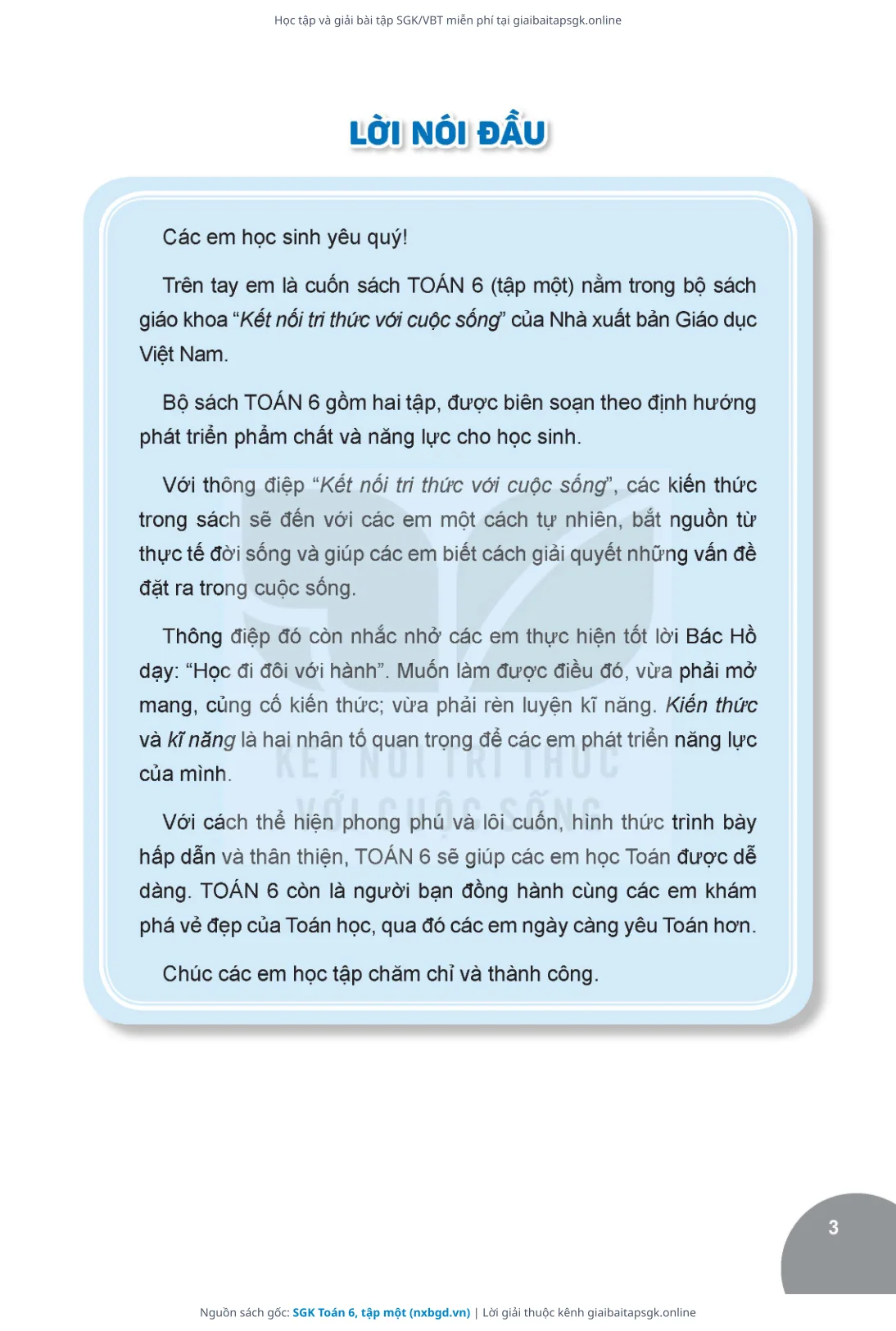 Trang 4 sách giáo khoa SGK Toán 6, tập một thu nhỏ